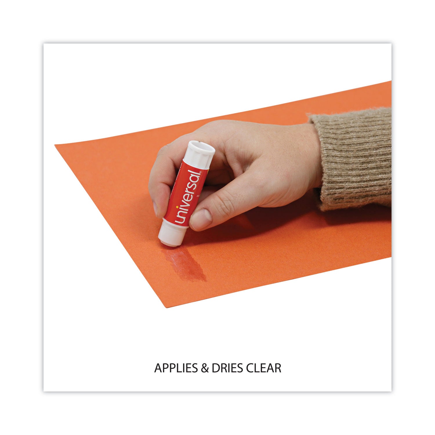 Universal® Glue Stick Value Pack, 0.28 Oz, Applies And Dries Clear, 30/pack
