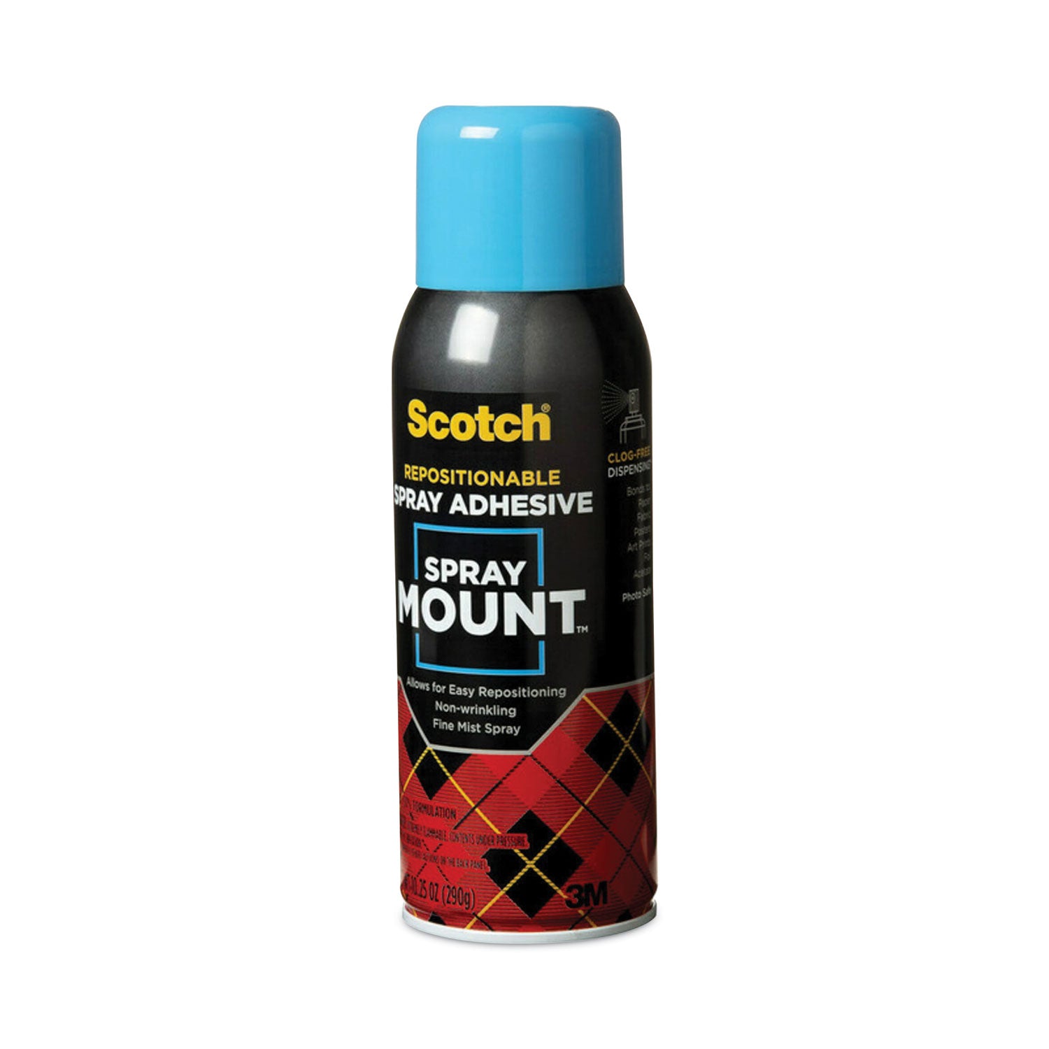 Scotch® Spray Mount Repositionable Adhesive, 10.25 Oz, Dries Clear