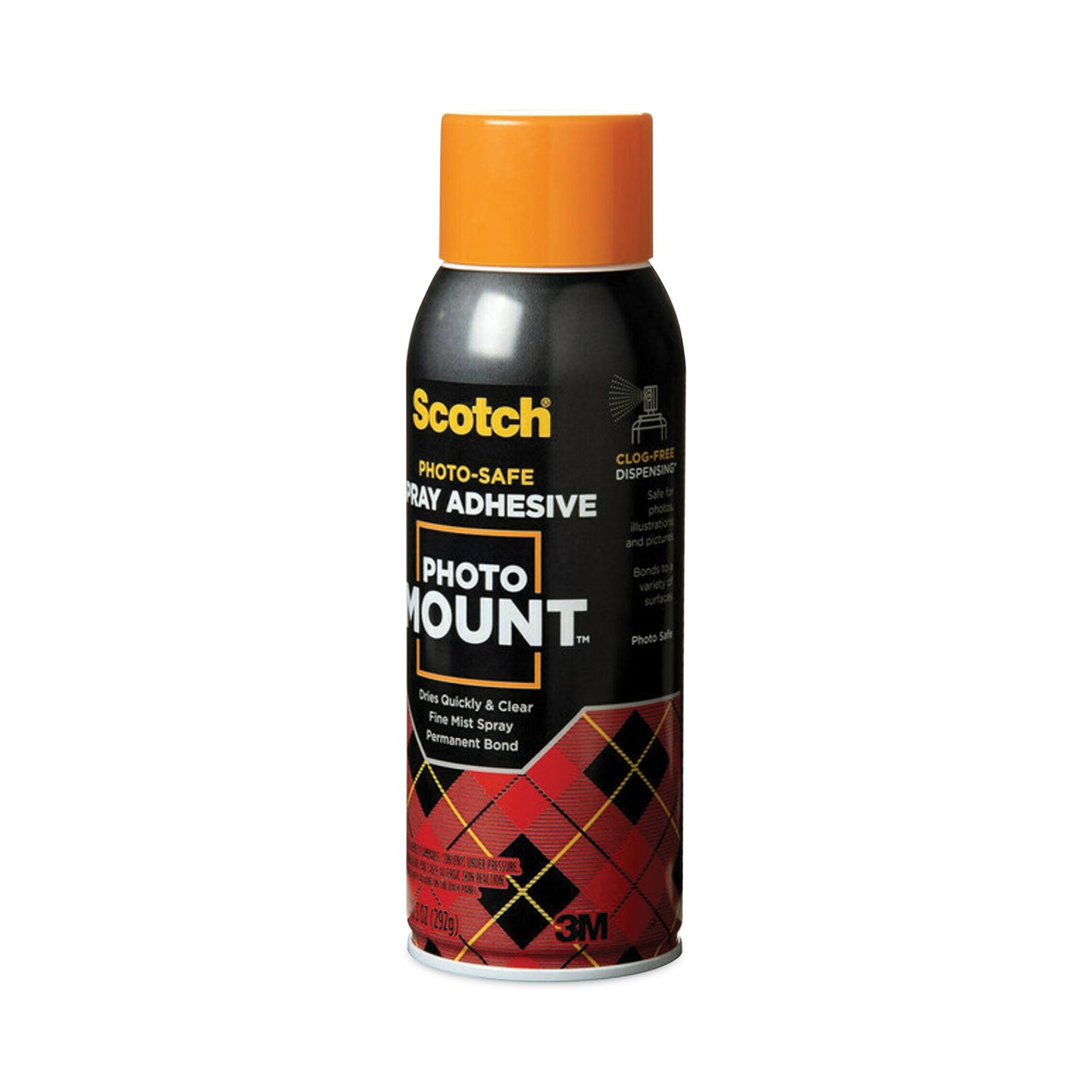 Scotch® Photo Mount Spray Adhesive, 10.25 Oz, Dries Clear