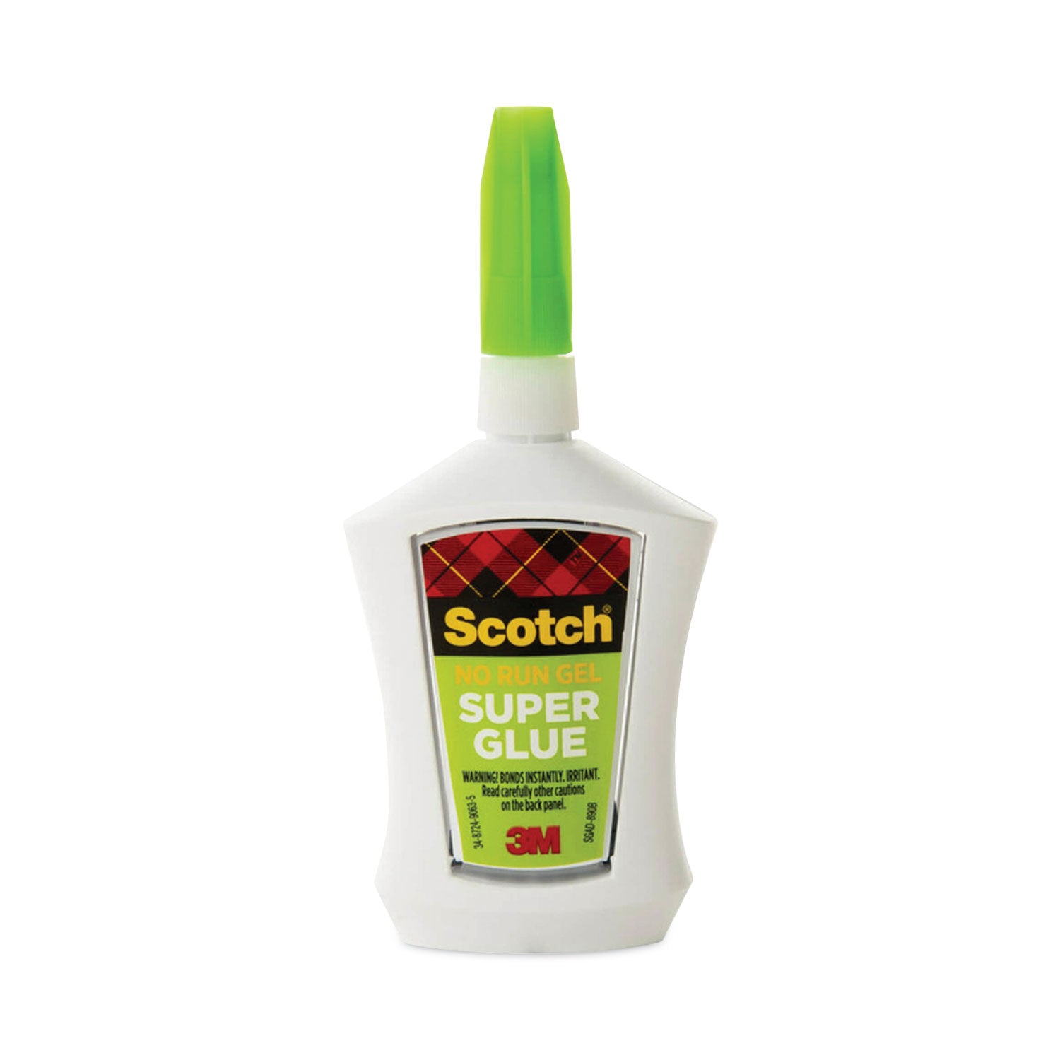 Scotch® Super Glue No-Run Gel With Precision Applicator, 0.14 Oz, Dries Clear
