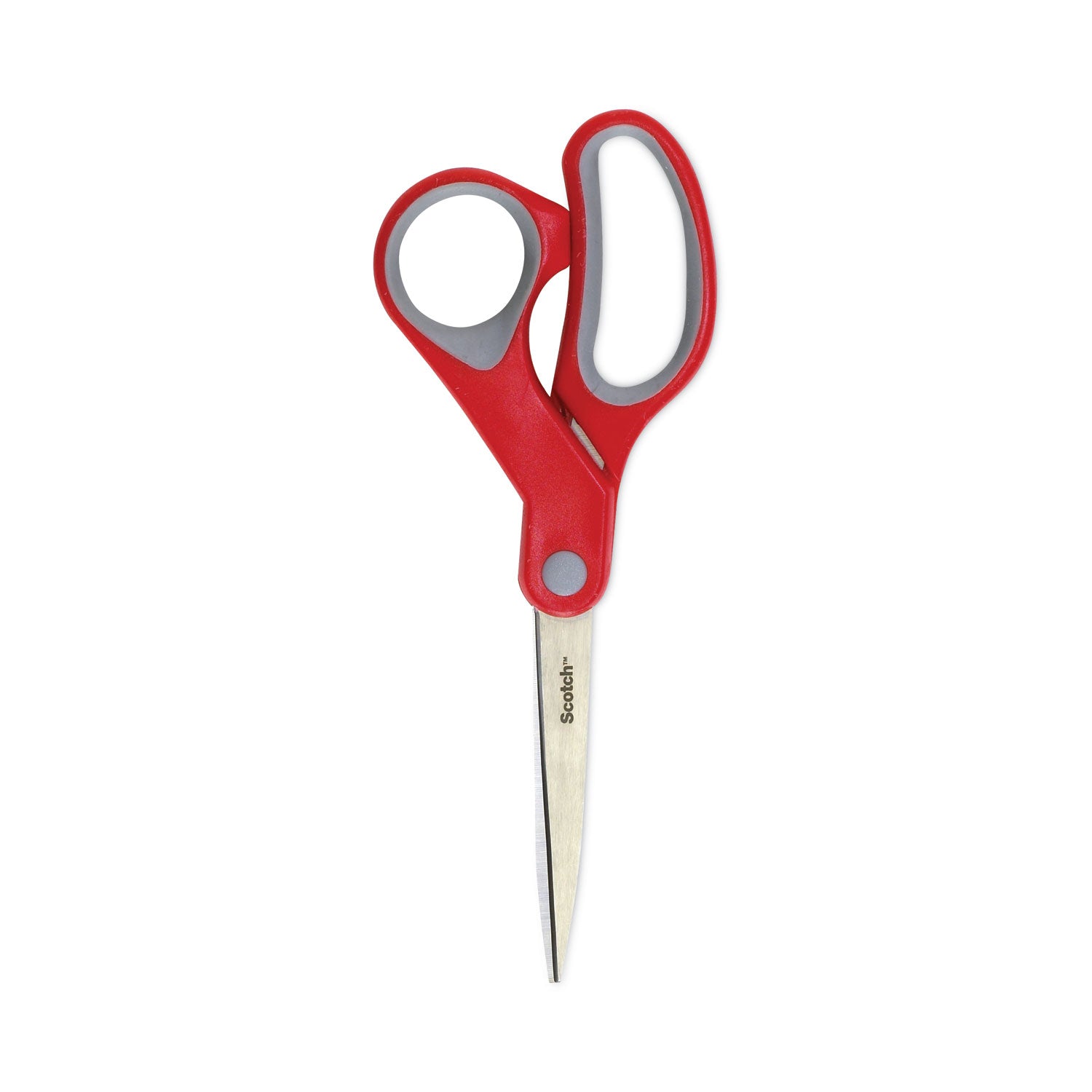 Scotch® Multi-Purpose Scissors, 8" Long, 3.38" Cut Length, Straight Gray/Red Handle