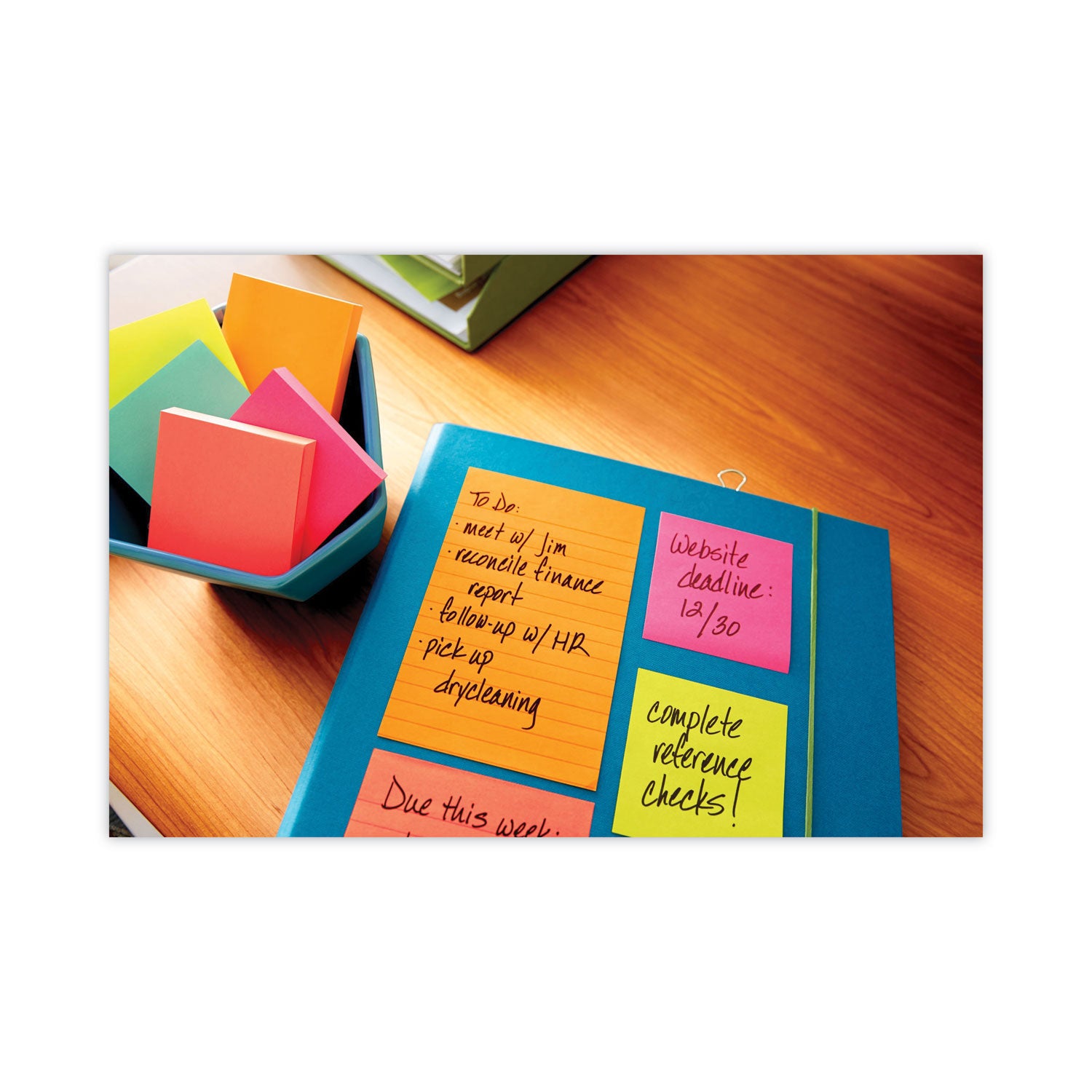 Post-it® Notes Original Pads in Poptimistic Collection Colors, Note Ruled, 4" x 6", 100 Sheets/Pad, 3 Pads/Pack