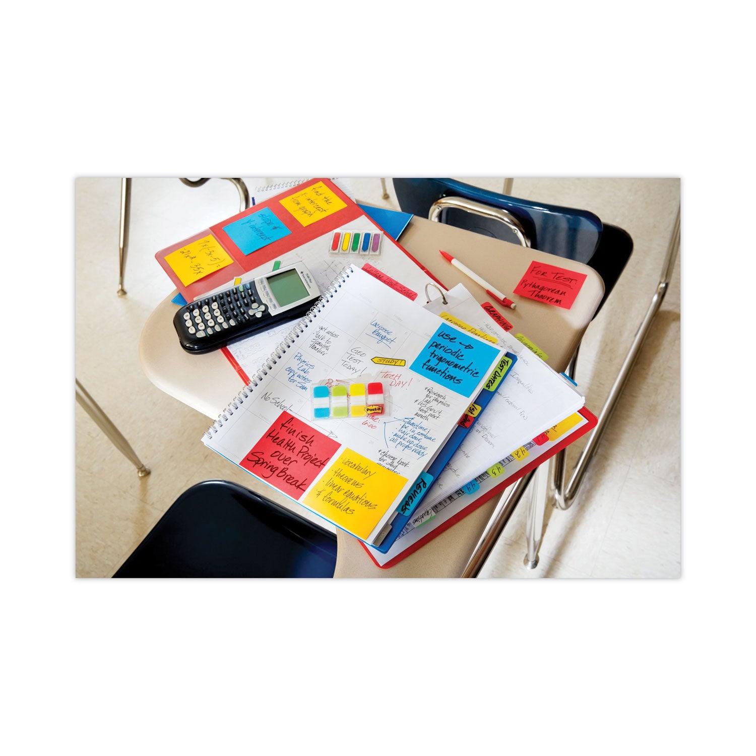 Post-it® Notes Super Sticky Pads in Playful Primary Collection Colors, Cabinet Pack, 3" x 3", 70 Sheets/Pad, 24 Pads/Pack