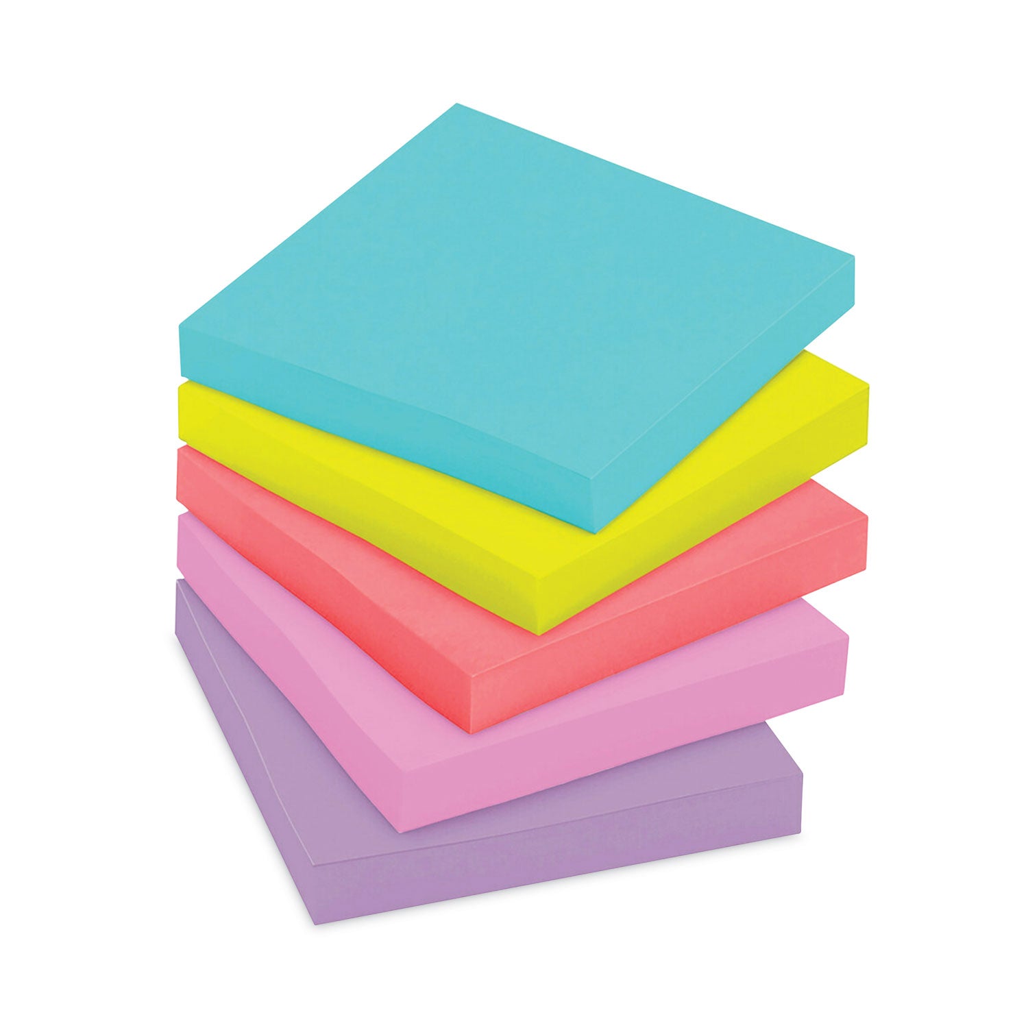 Post-it® Notes Super Sticky Pads in Supernova Neon Collection Colors, Cabinet Pack, 3" x 3", 70 Sheets/Pad, 24 Pads/Pack