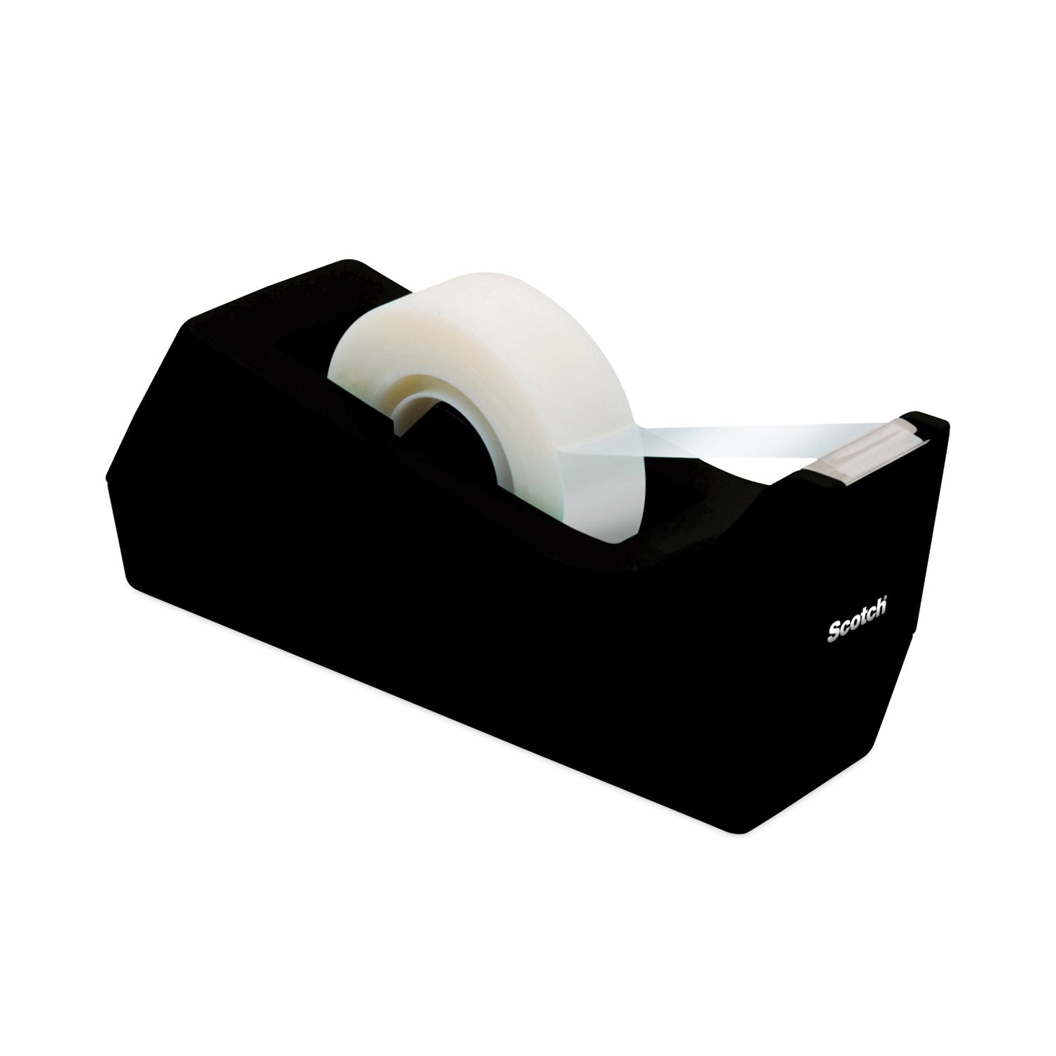 Scotch® Desktop Tape Dispenser, Weighted Non-Skid Base, 1" Core, Black