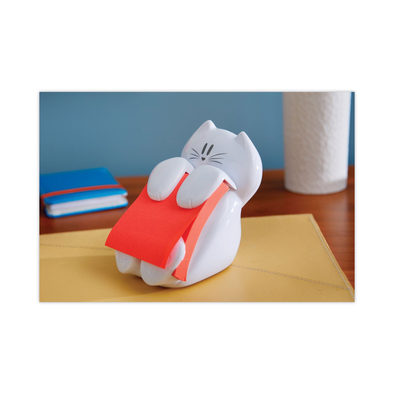 Post-it® Pop-up Notes Super Sticky Cat Notes Dispenser, For 3 x 3 Pads, White, Includes (1) Rio de Janeiro Super Sticky Pop-up Pad