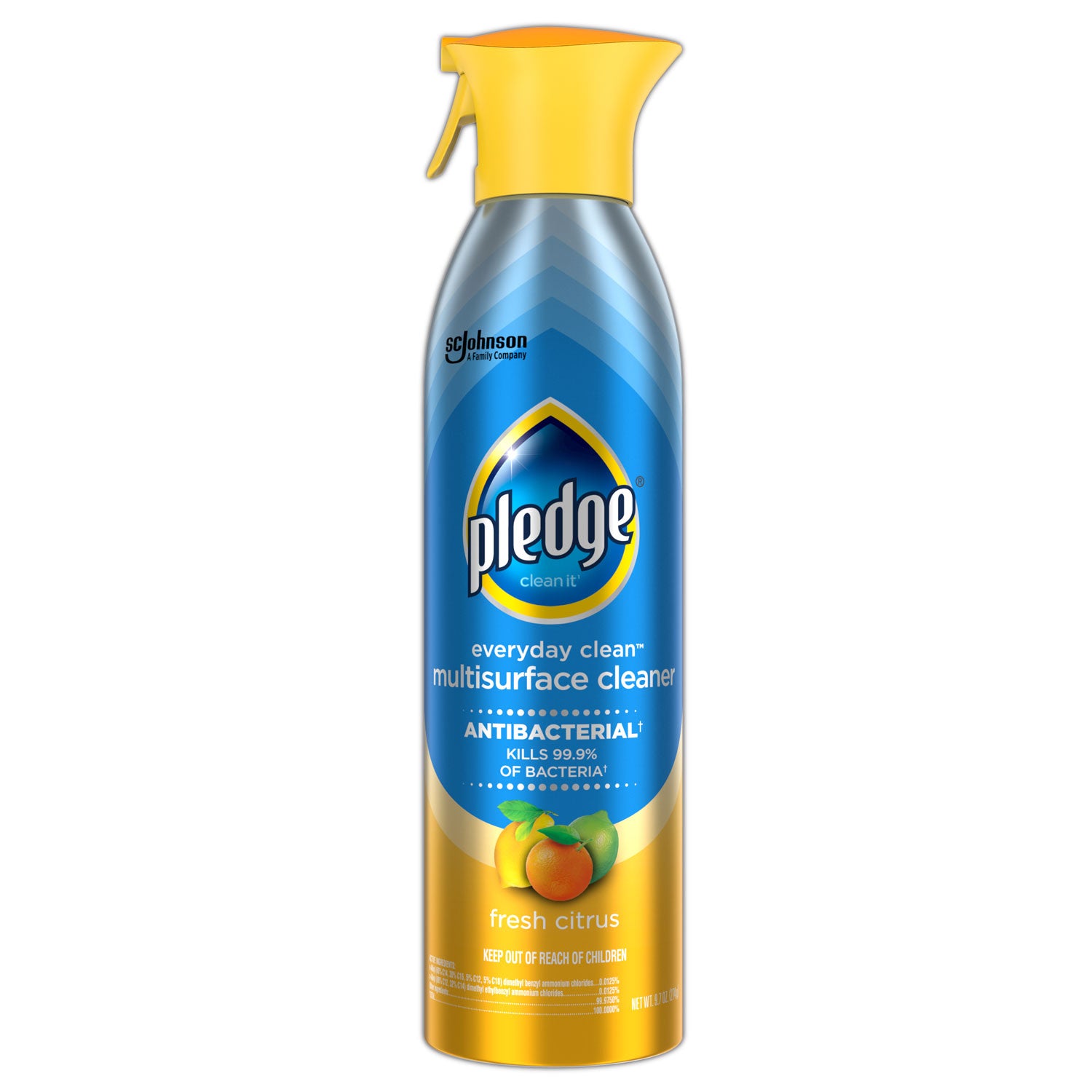 Pledge® Multi Surface Antibacterial Everyday Cleaner, 9.7 Oz Aerosol Spray, 6/carton