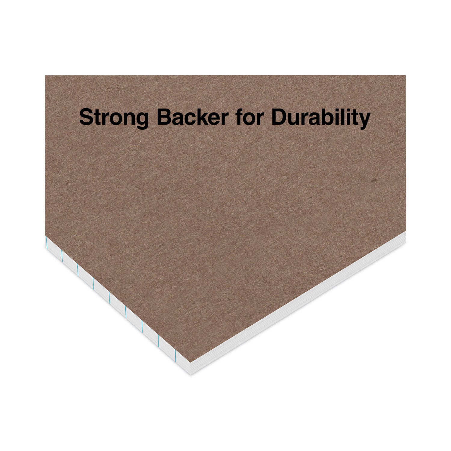 Universal® Premium Ruled Writing Pads With Heavy-Duty Back, Narrow Rule, Black Headband, 50 White 5 X 8 Sheets, 12/pack