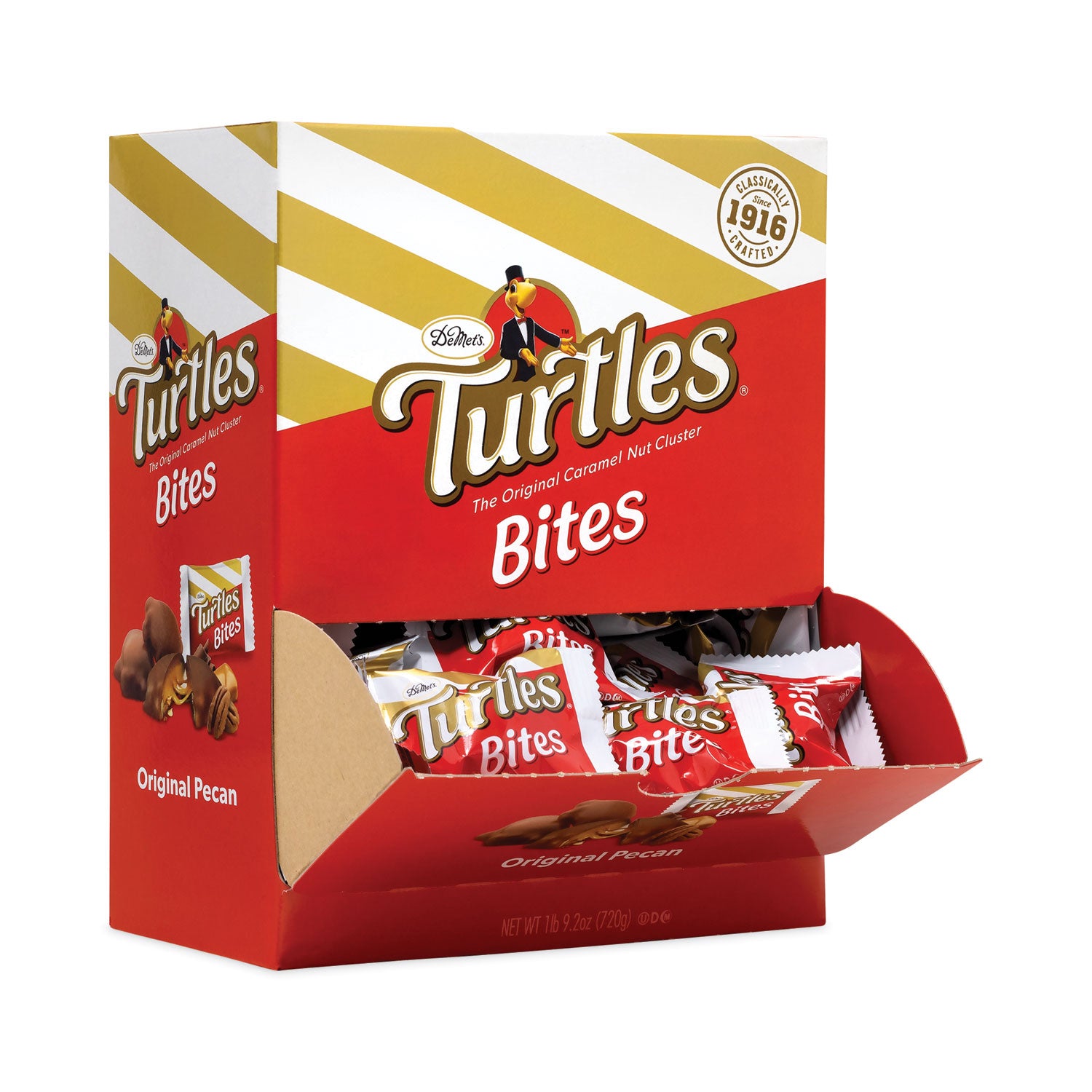 DeMet's Turtles Original Bite Size Candy, 0.42 oz, 60/Carton