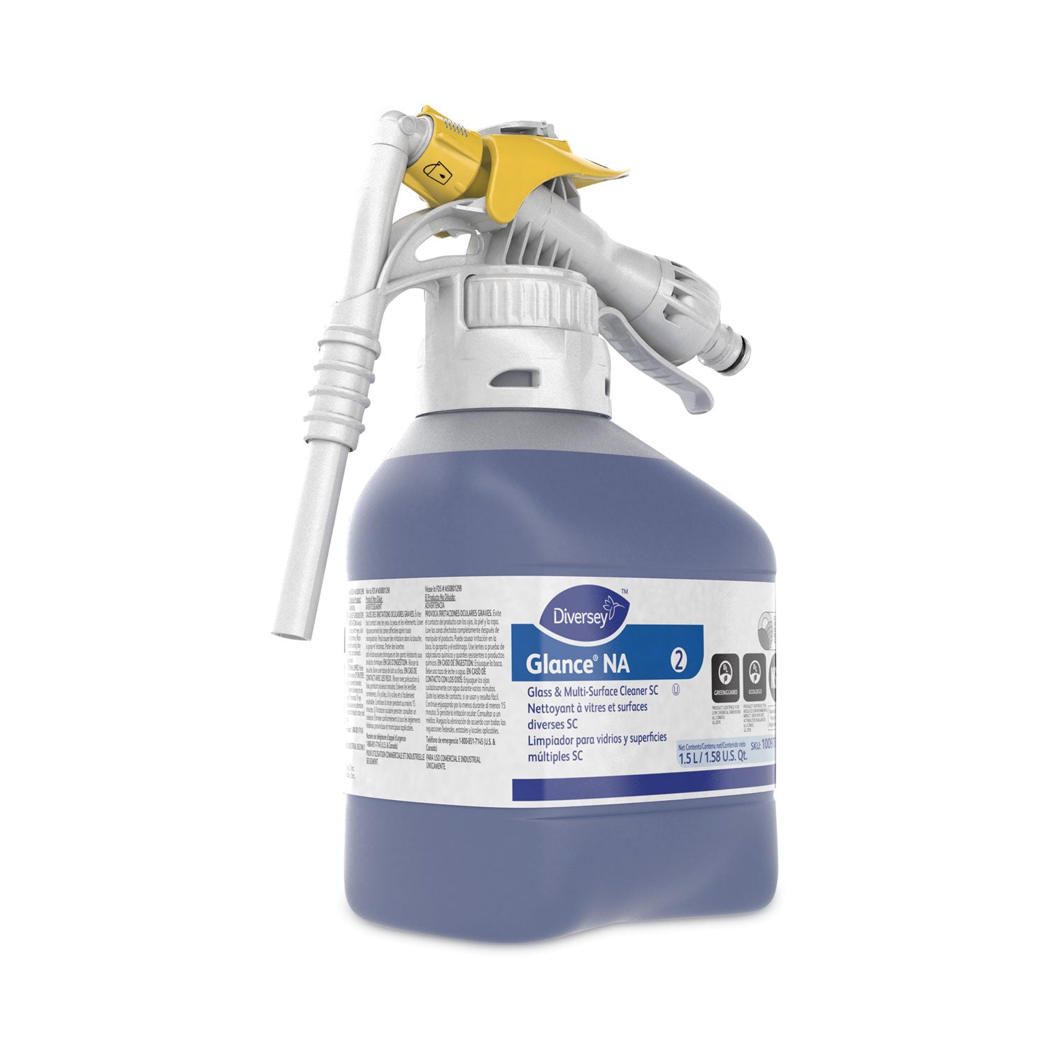 Diversey™ Glance NA Glass and Multi-Surface Cleaner, 1.5 L, 2/Carton
