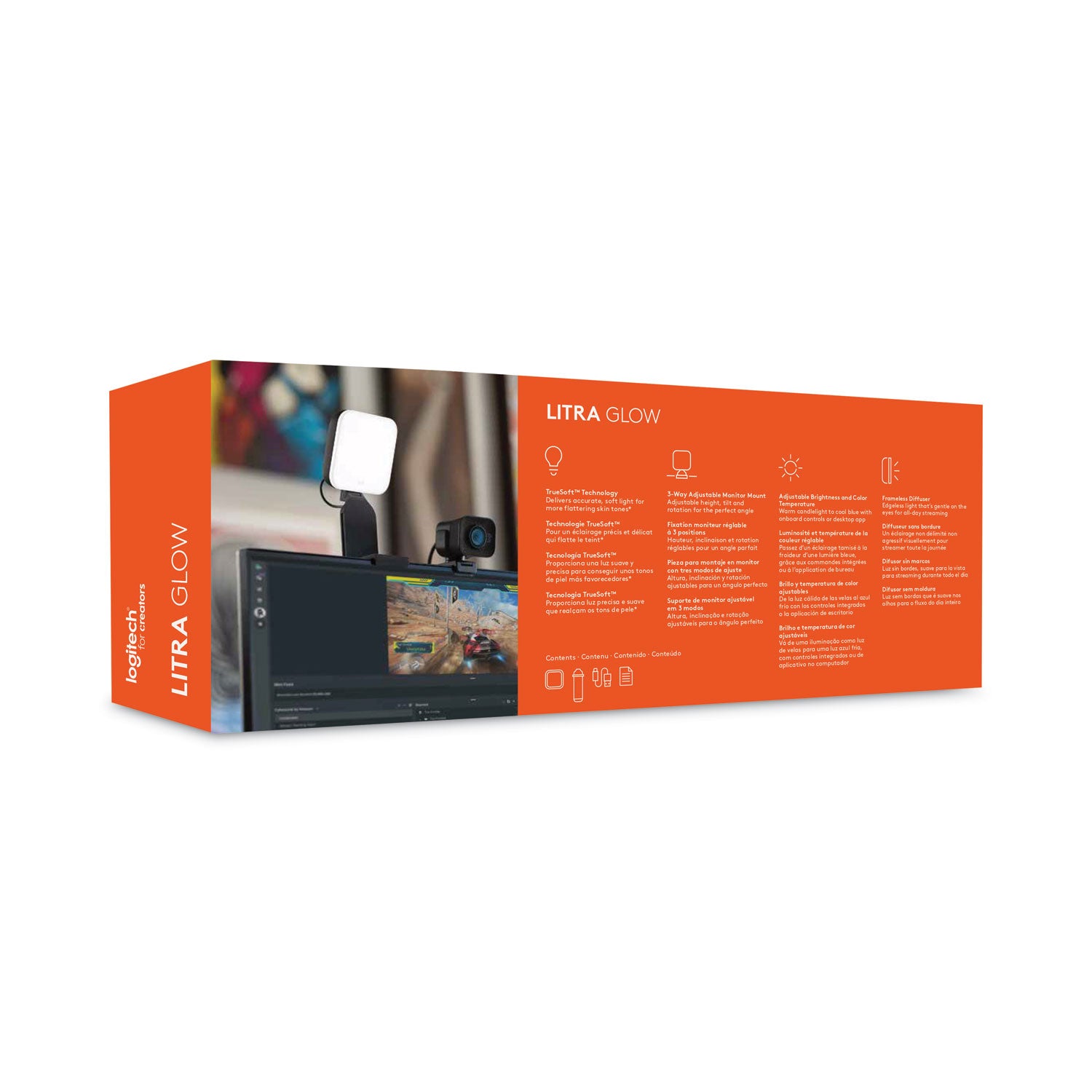 Logitech® Litra Glow Premium Streaming Light, Black