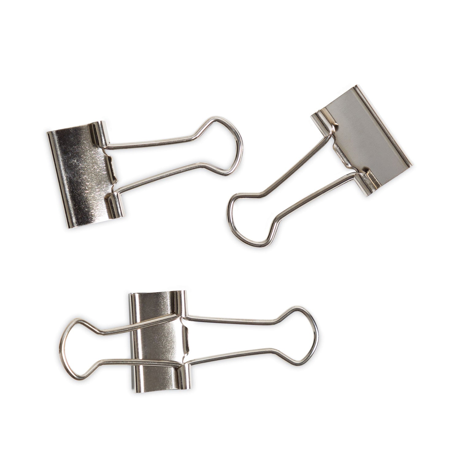 U Brands Binder Clips, Small, Silver, 72/Pack
