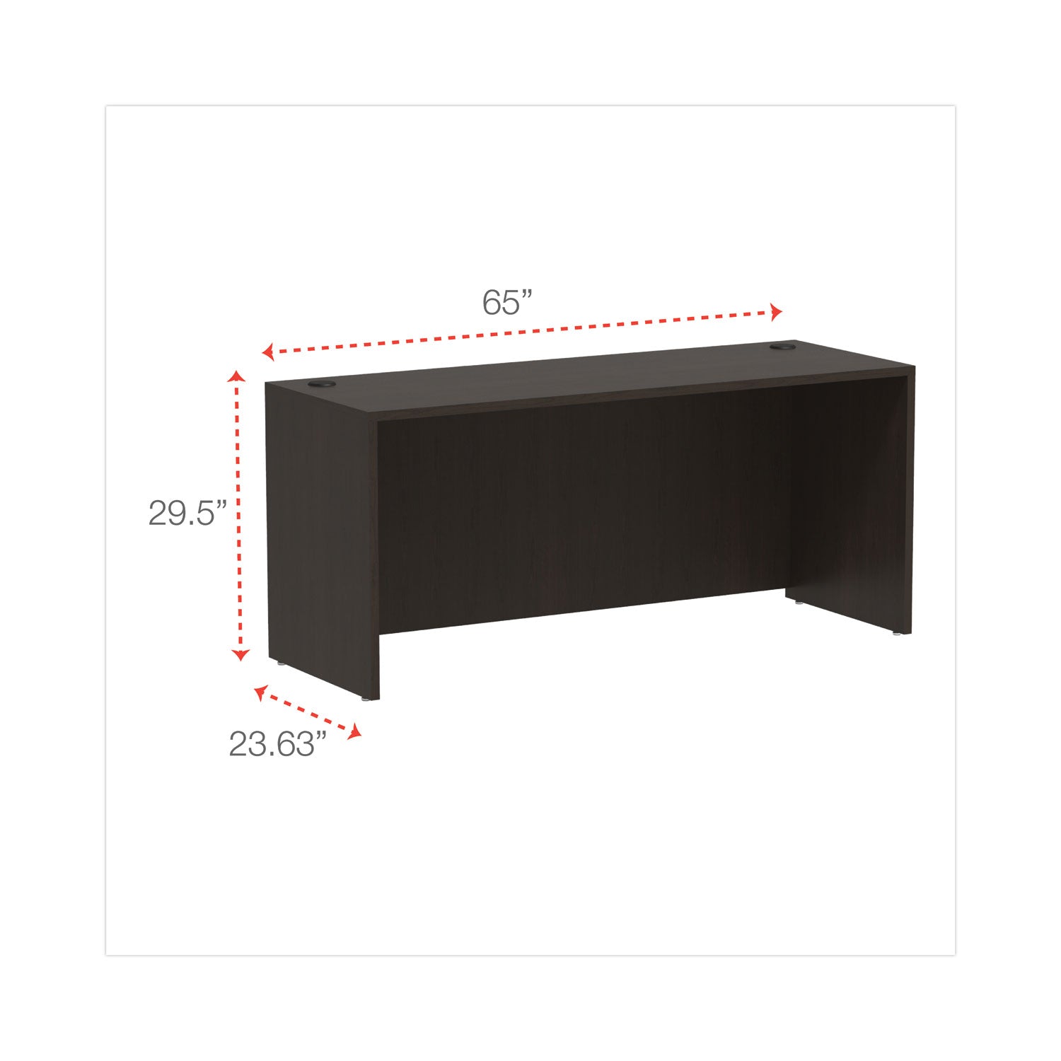Alera® Alera Valencia Series Credenza Shells, 65w X 23.6d X 29.5h, Espresso