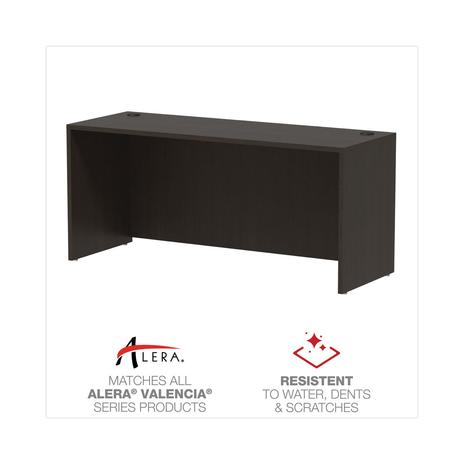 Alera® Alera Valencia Series Credenza Shells, 65w X 23.6d X 29.5h, Espresso