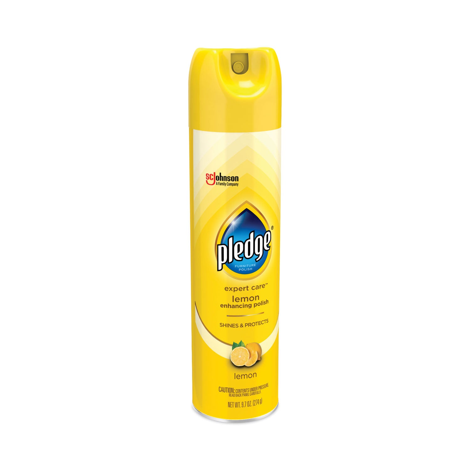 Pledge® Furniture Polish, Lemon, 9.7 Oz Aerosol Spray
