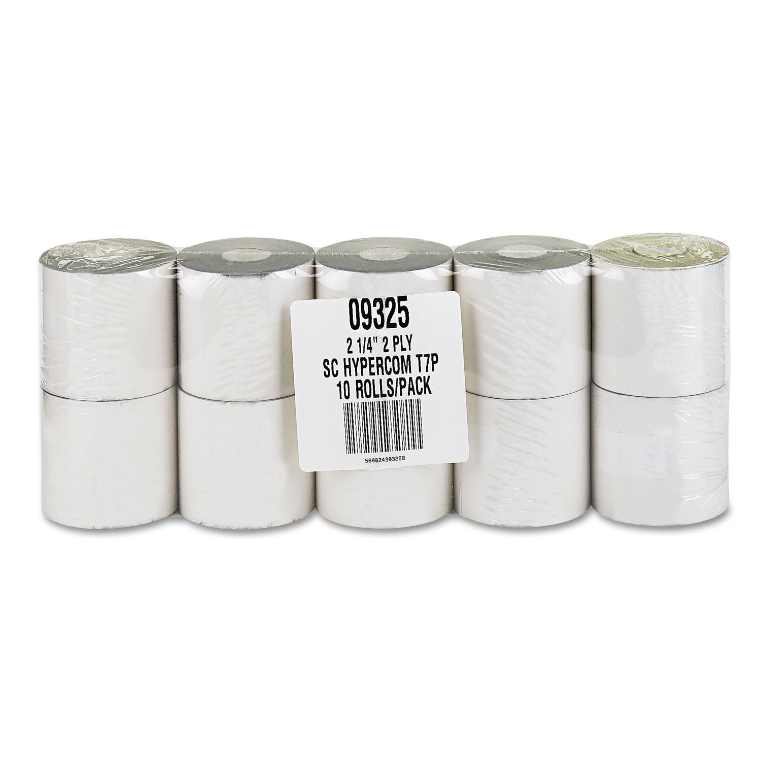 Impact Printing Carbonless Paper Rolls, 2.25" x 70 ft, White/Canary, 10/Pack