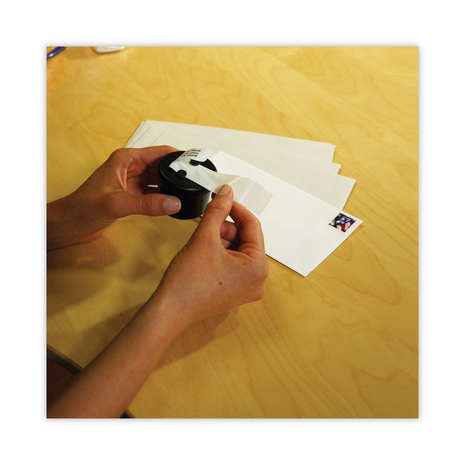 LEE Ultimate Stamp Dispenser, One 100 Count Roll, Black, Plastic, 2" Diameter x 1.69"h