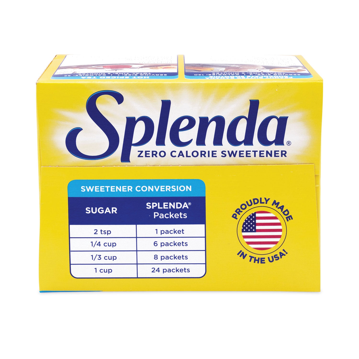 Splenda® No Calorie Sweetener, 0.04 oz Packet, 400/Box, 6 Boxes/Carton