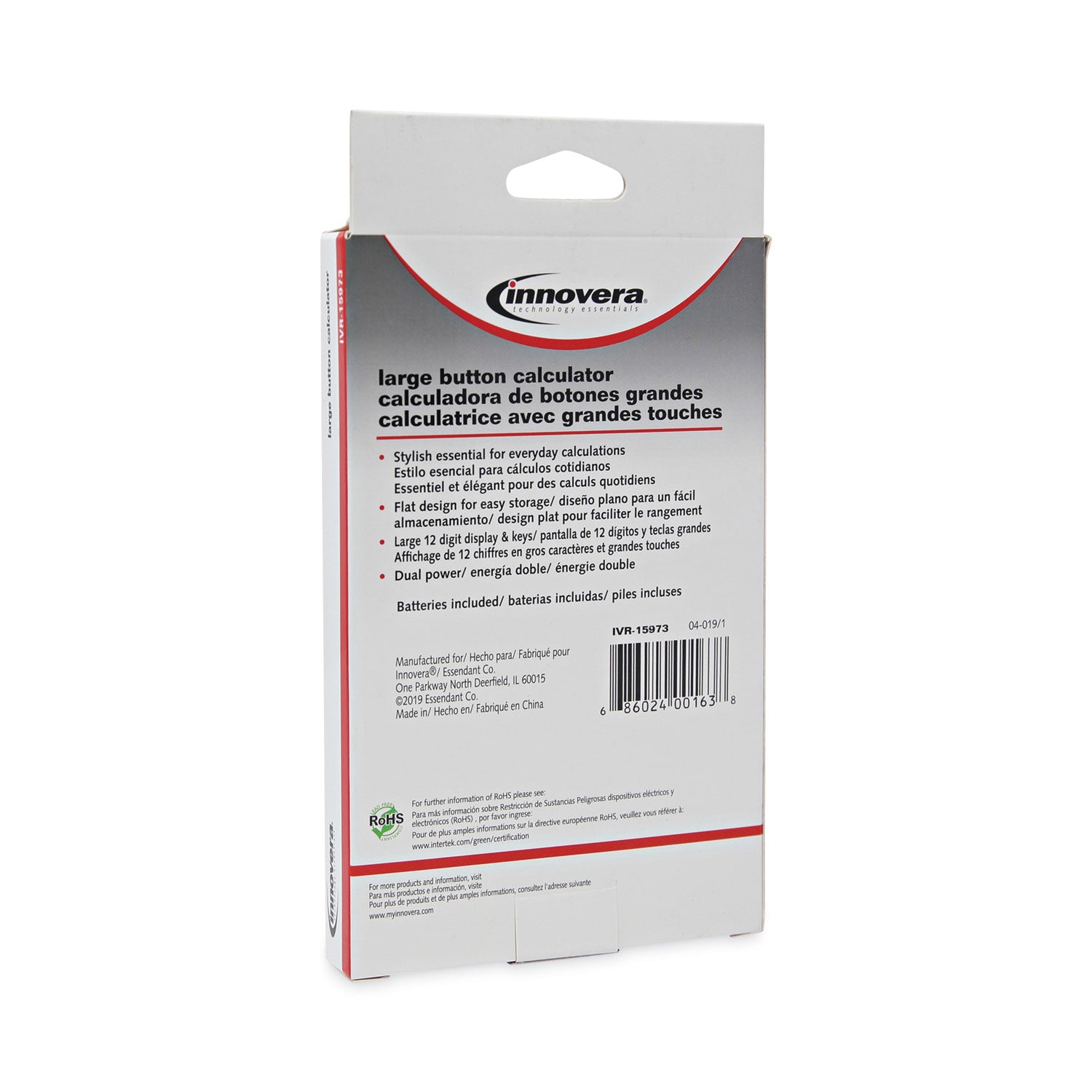 Innovera® 15973 Large Button Calculator, 12-Digit LCD