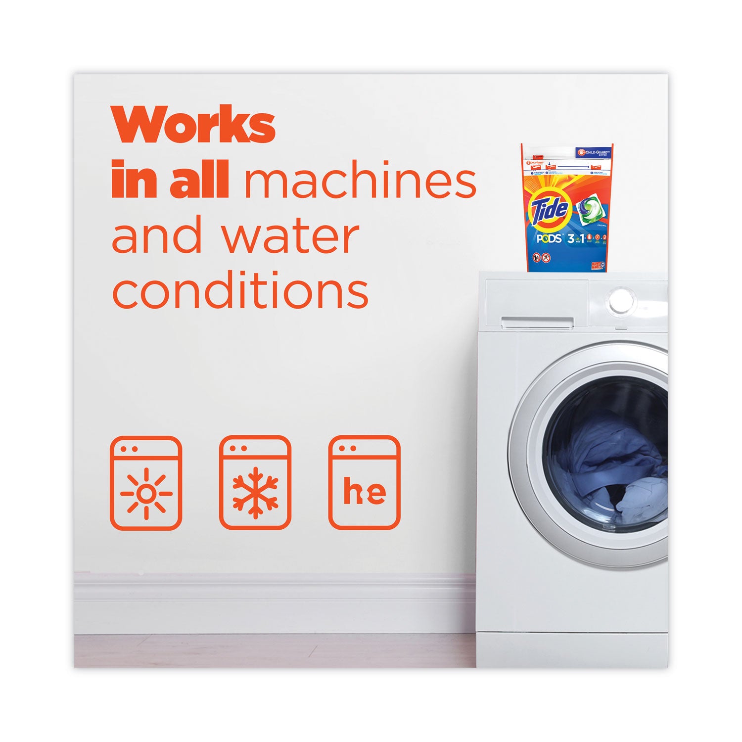 Tide® Pods, Tide Original, 112 Pods/Tub, 4 Tubs/Carton