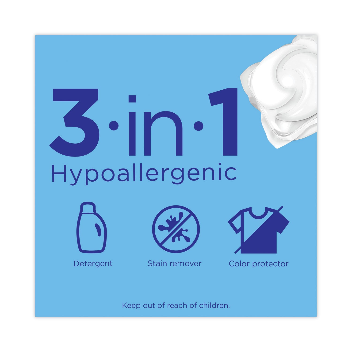 Tide® Pods, Unscented, 81 Pods/Tub, 4 Tubs Carton