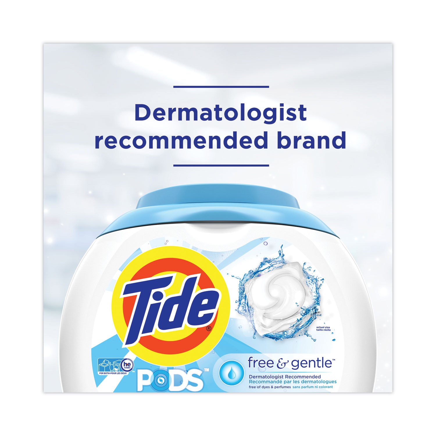 Tide® Pods, Unscented, 81 Pods/Tub, 4 Tubs Carton