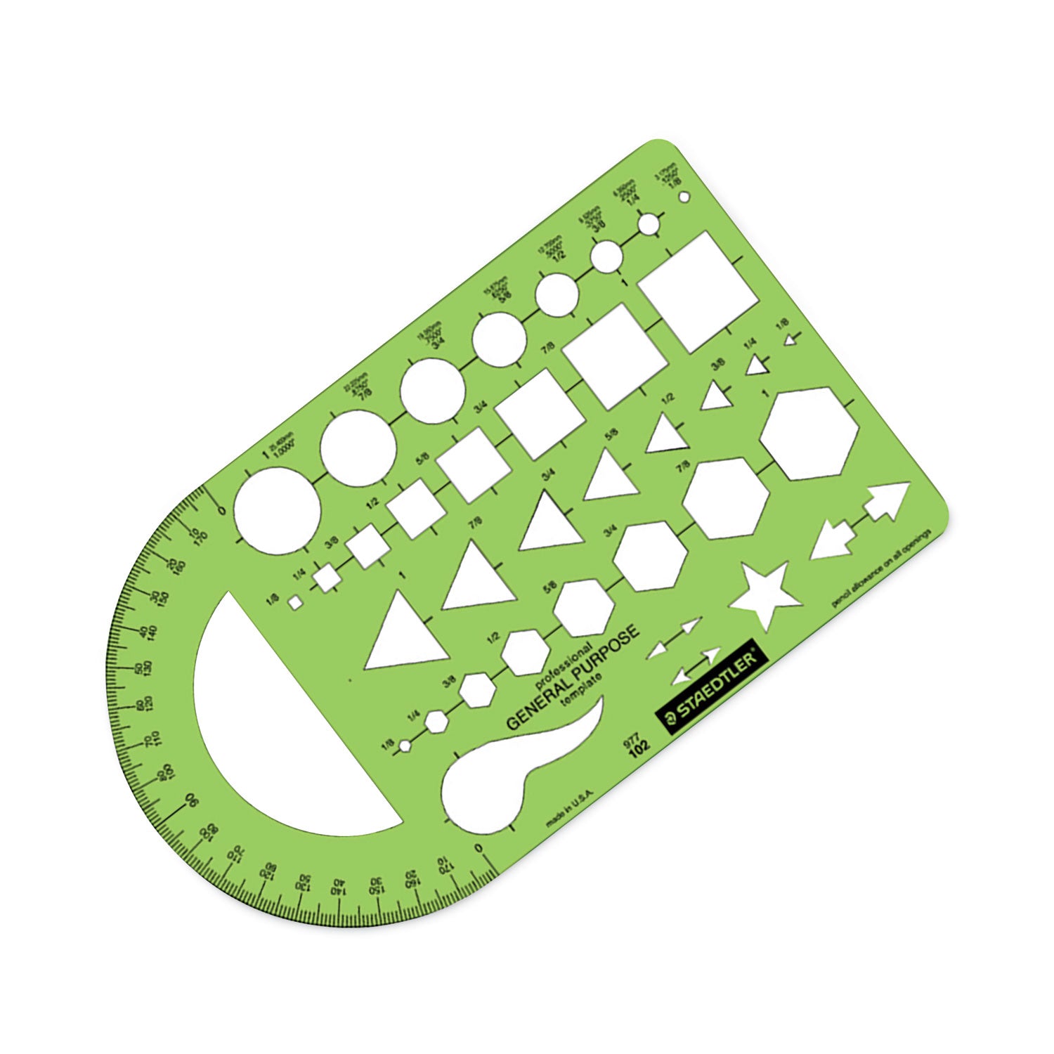 Staedtler® Templates, 40 Geometric Shapes, 5.5 X 9.5, Green