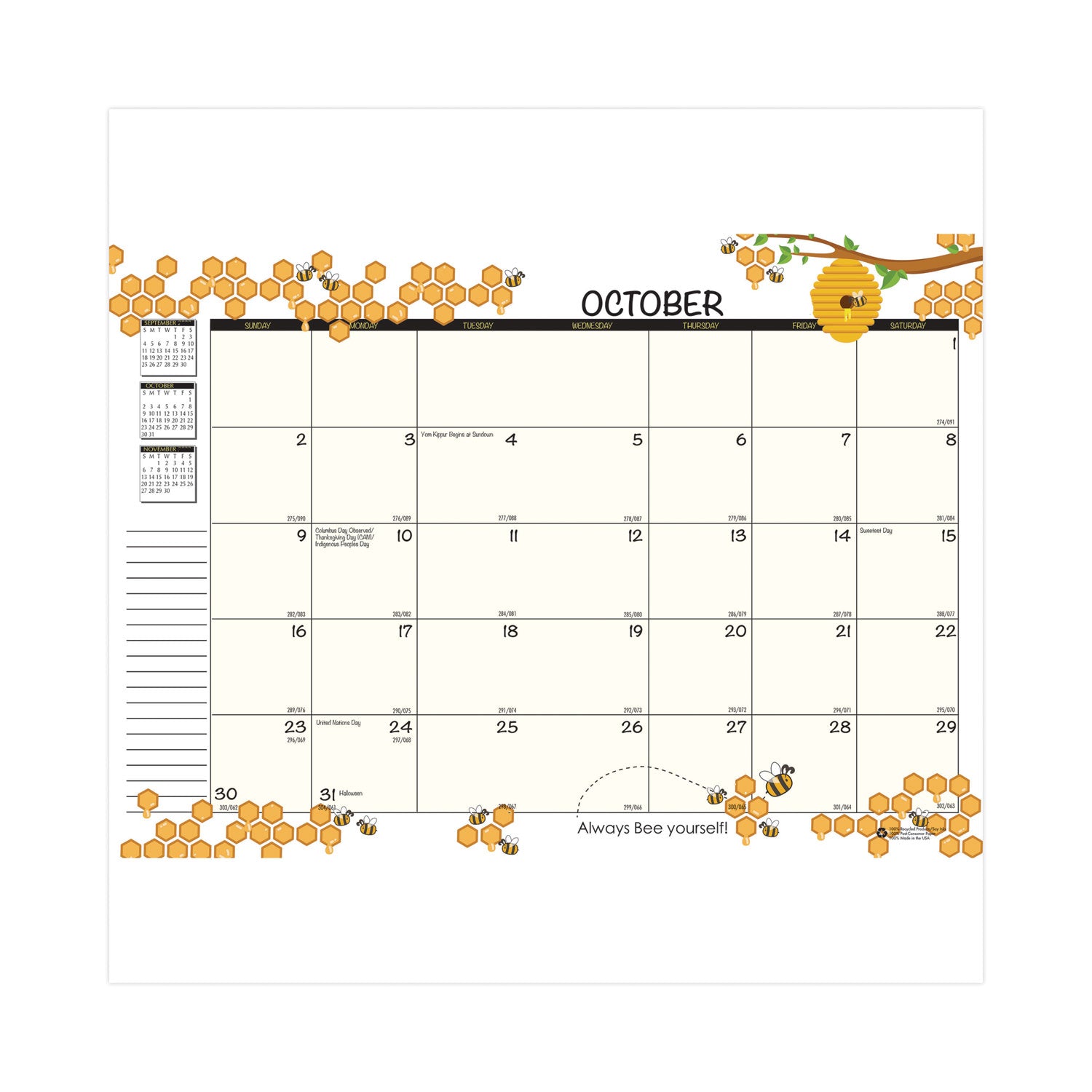 House of Doolittle™ Recycled Academic Honeycomb Planner, Honeycomb Artwork, 10 x 7, Multicolor Cover, 12-Month (Aug to July): 2024 to 2025