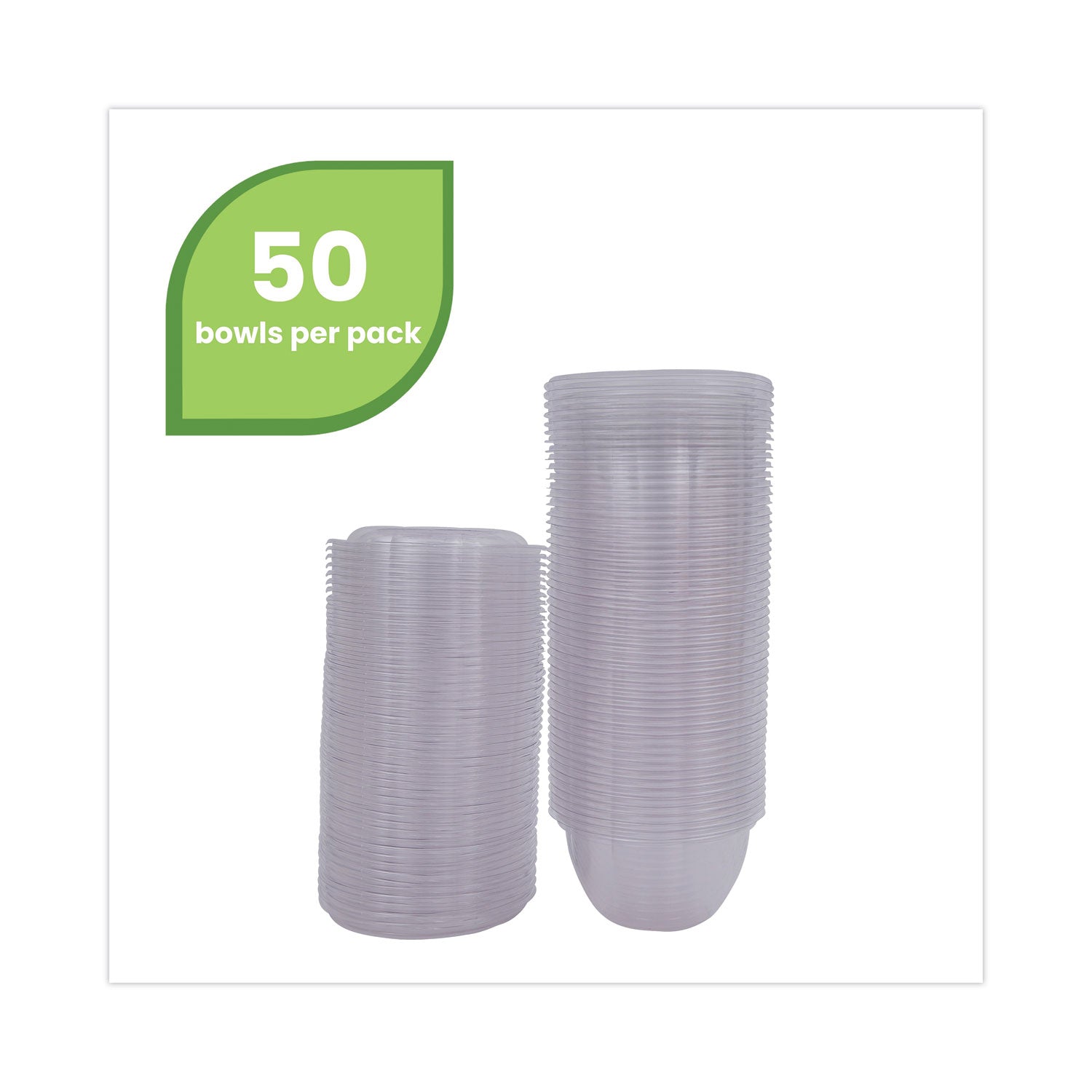 Eco-Products® Renewable and Compostable Containers, 18 oz, 5.5" Diameter x 2.3" h, Clear, Plastic, 150/Carton