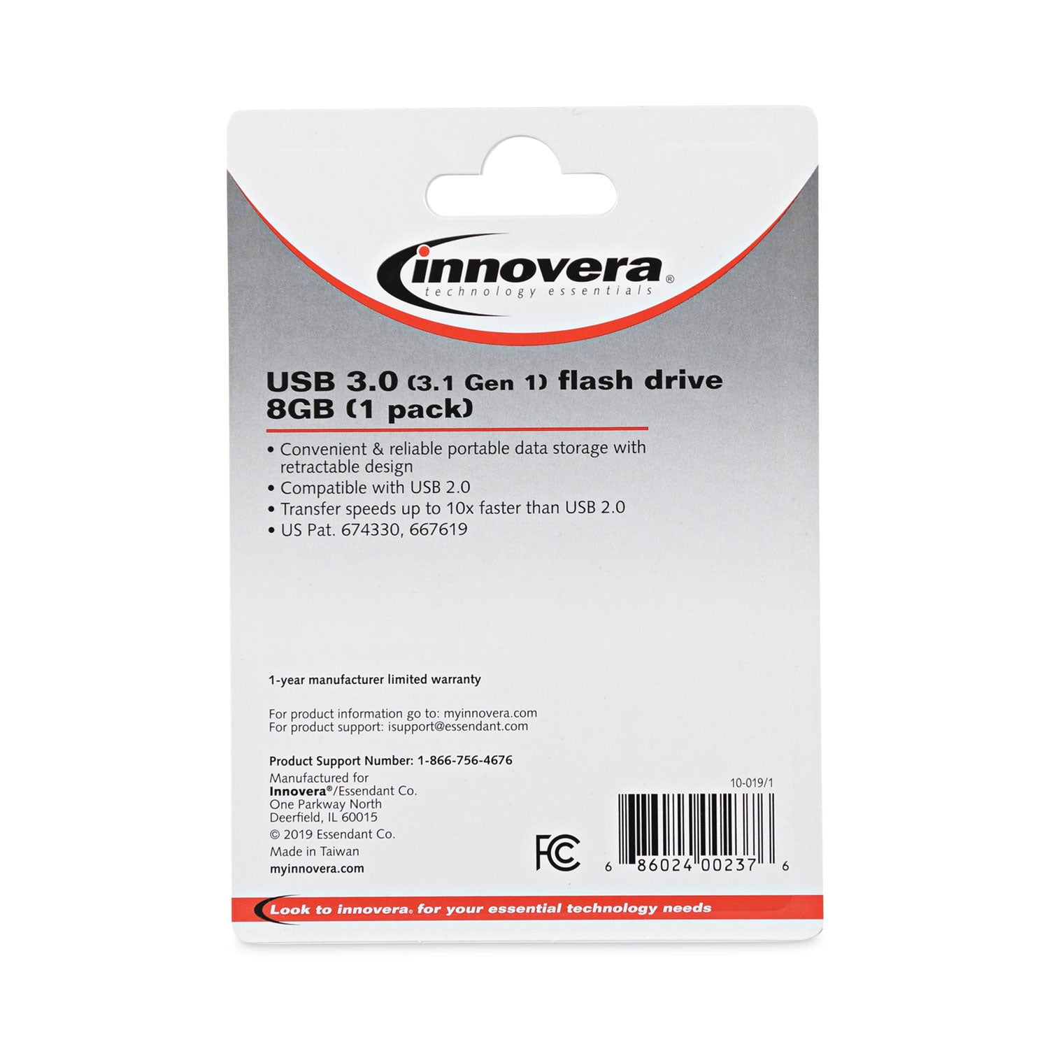 Innovera® Usb 3.0 Flash Drive, 8 Gb