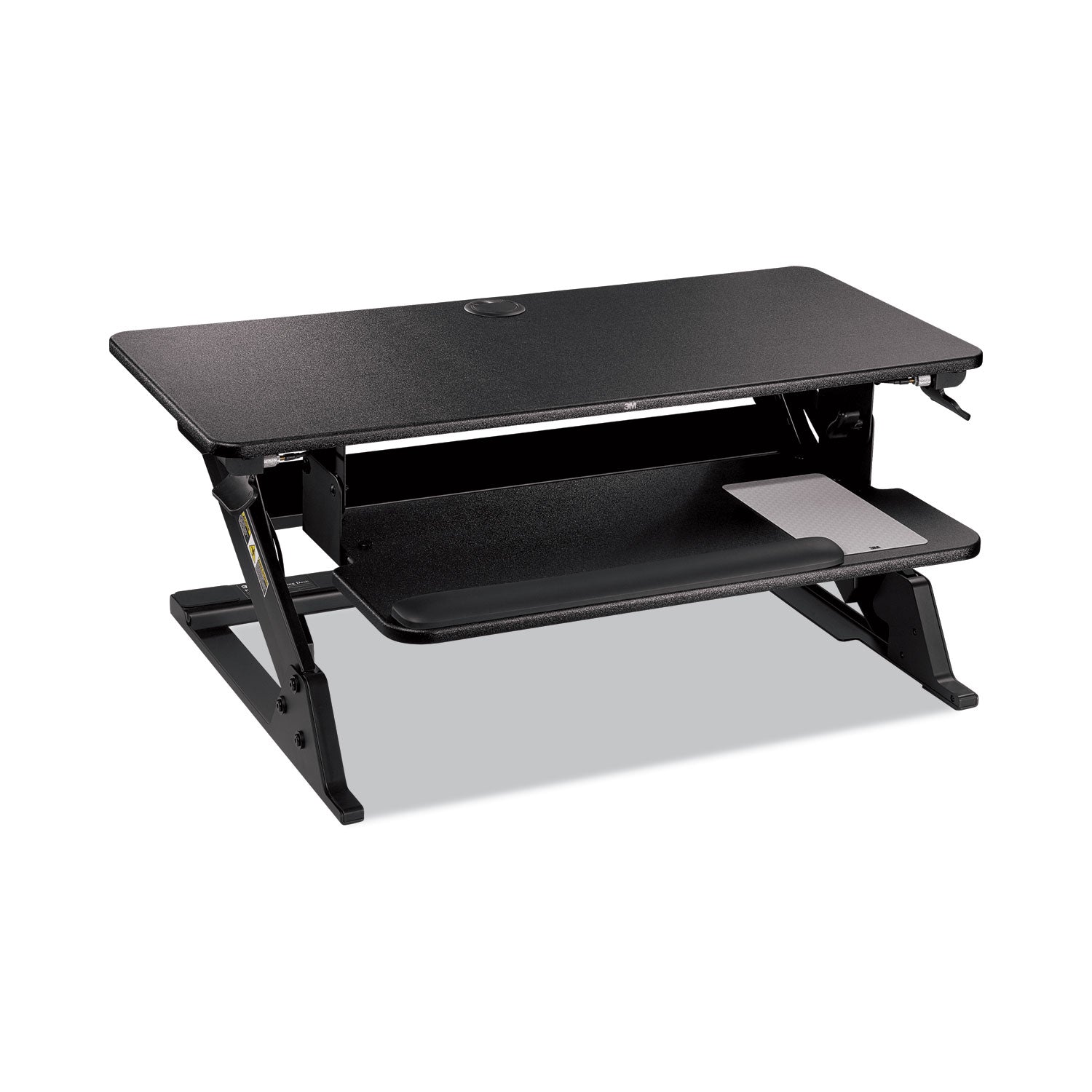 3M™ Precision Standing Desk, 35.4" x 22.2" x 6.2" to 20", Black
