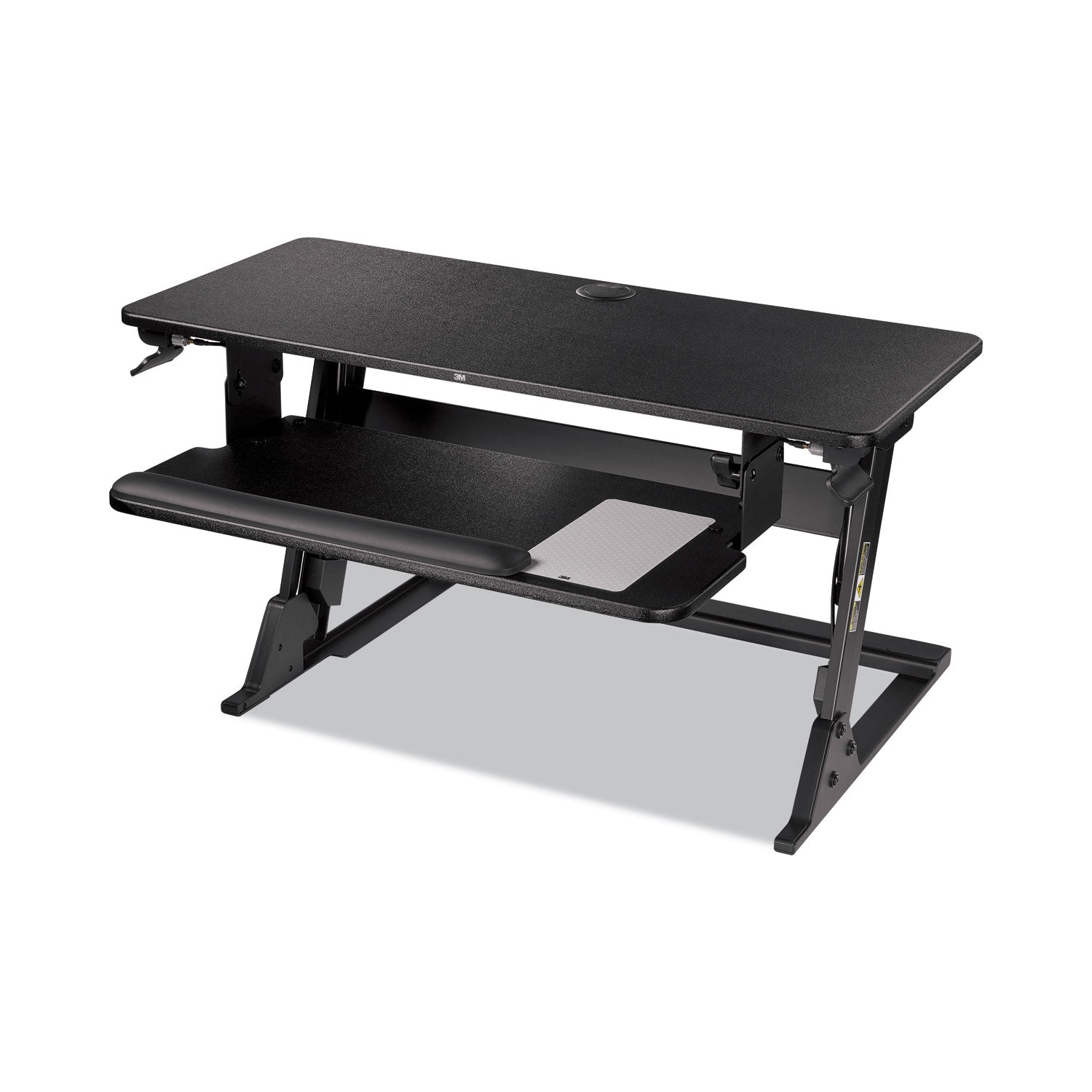 3M™ Precision Standing Desk, 35.4" x 22.2" x 6.2" to 20", Black