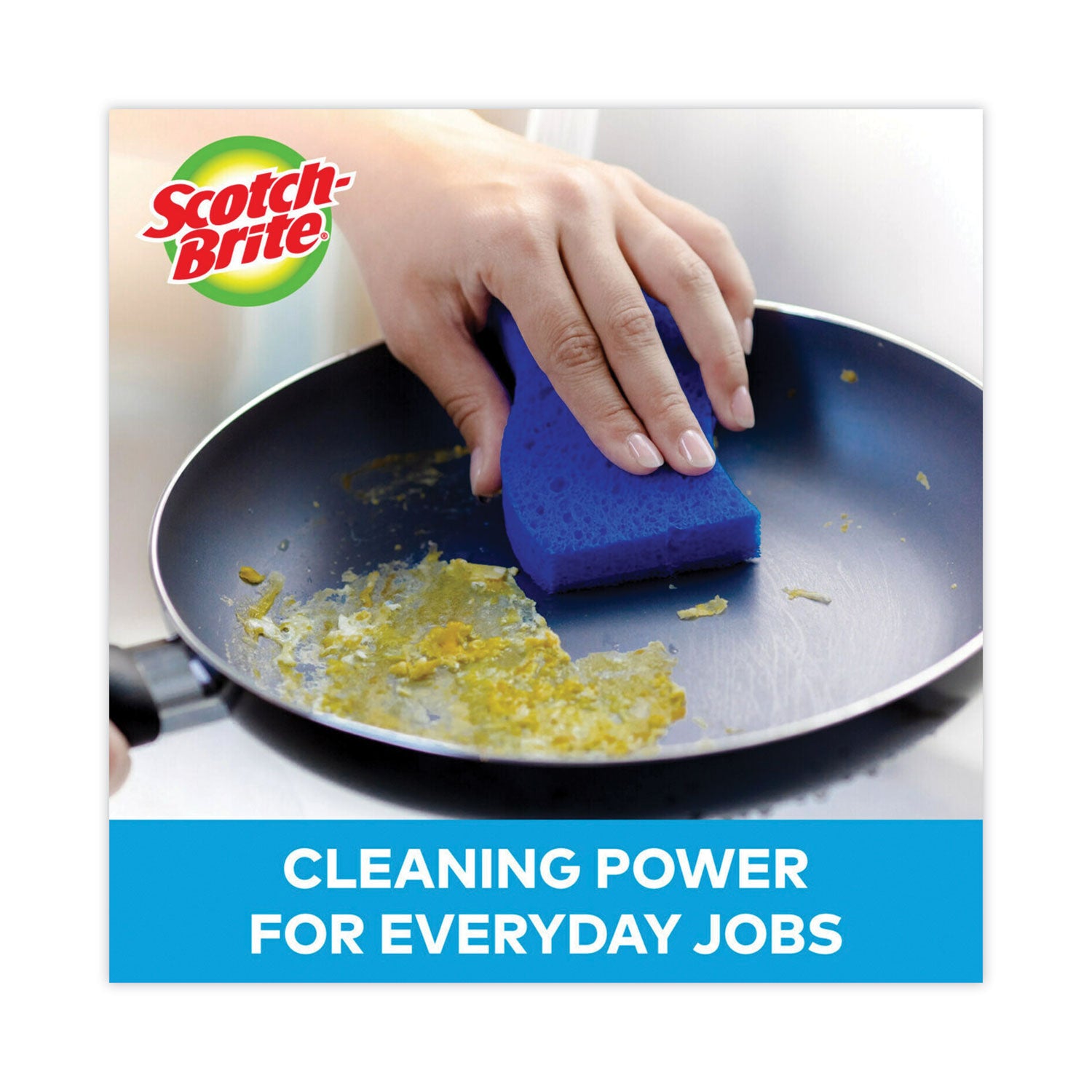 Scotch-Brite® Non-Scratch Multi-Purpose Scrub Sponge, 4.4 X 2.6, 0.8" Thick, Blue, 6/pack