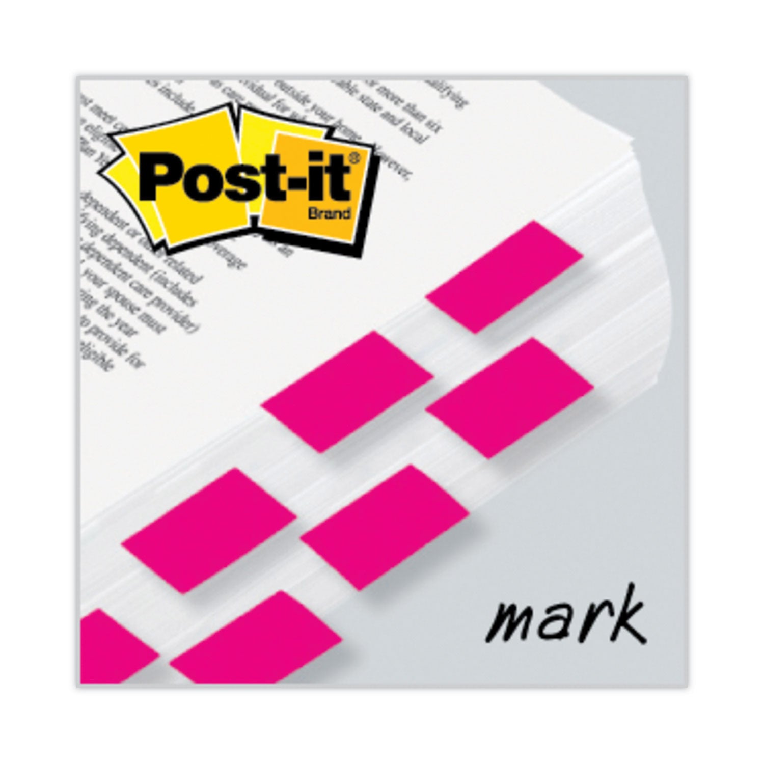 Post-it® Flags Standard Page Flags in Dispenser, Bright Pink, 50 Flags/Dispenser, 2 Dispensers/Pack