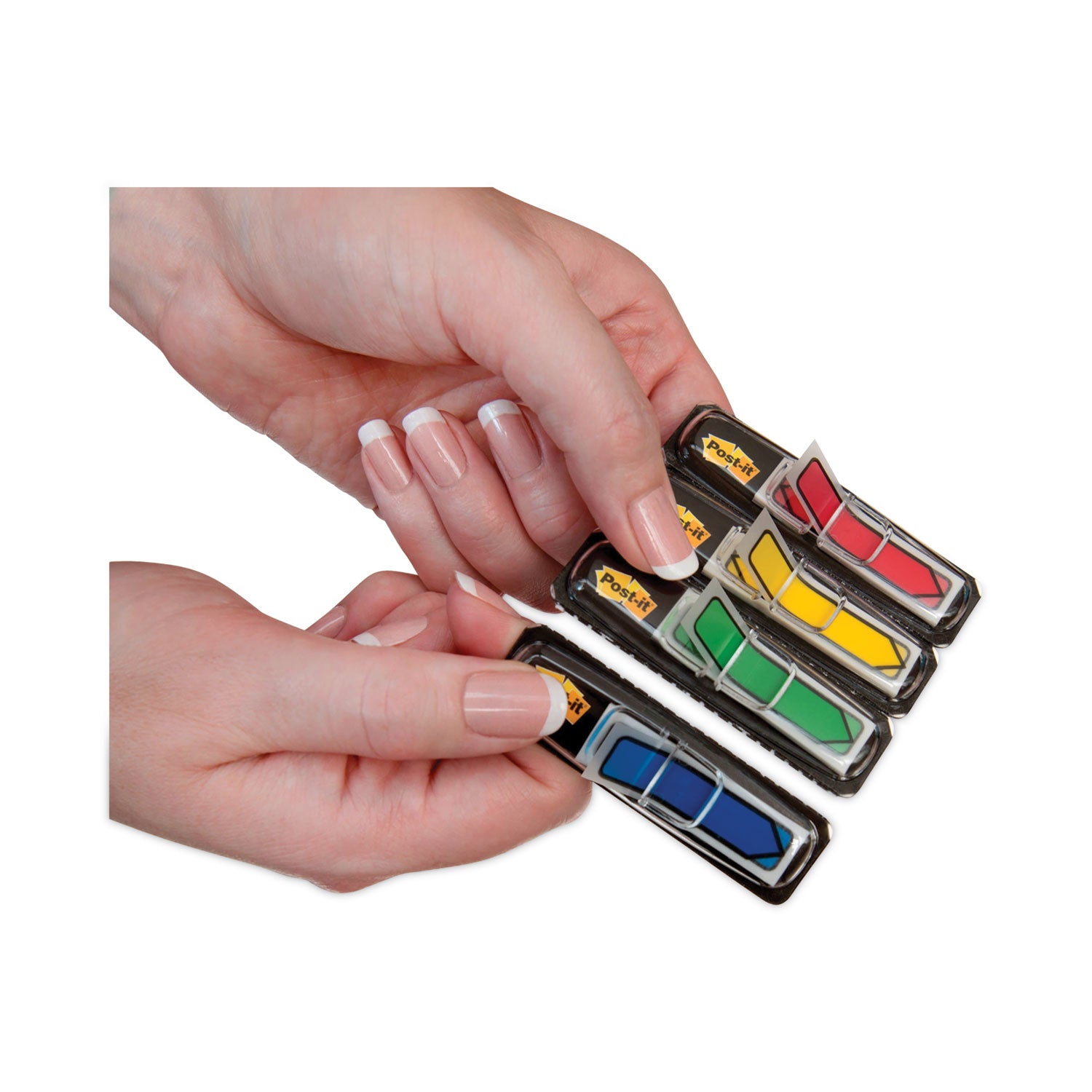 Post-it® Flags Arrow 0.5" Page Flags, Assorted Primary, 24/Color, 96 Flags/Pack