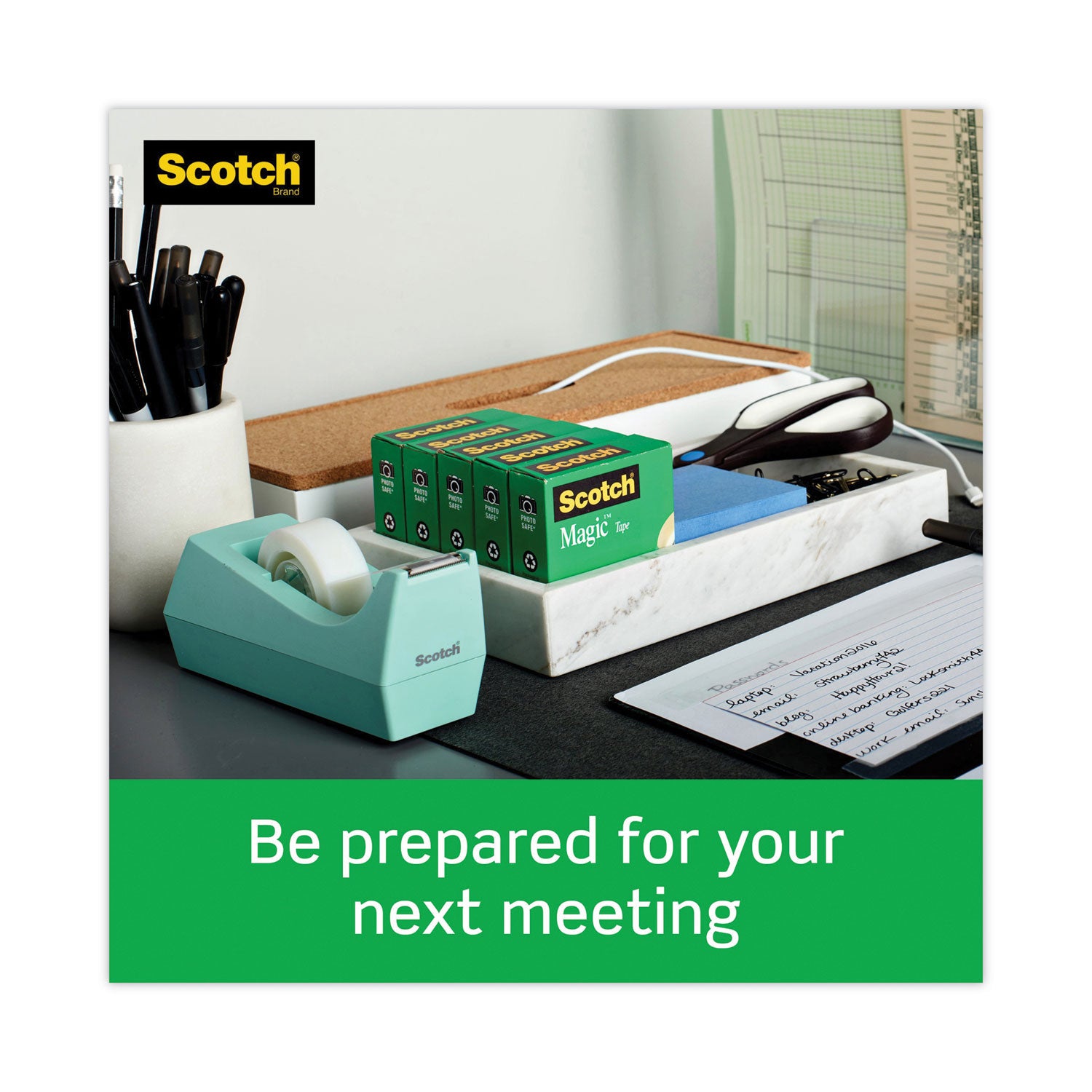 Scotch® Magic Tape Desktop Dispenser Value Pack, 1" Core, 0.75" X 83.33 Ft, Clear, 6/pack