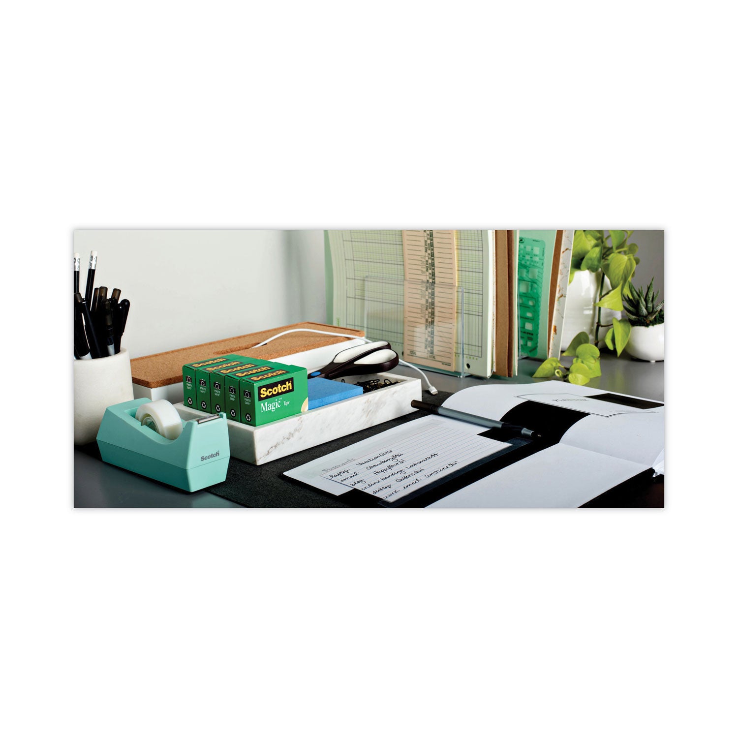 Scotch® Magic Tape Desktop Dispenser Value Pack, 1" Core, 0.75" X 83.33 Ft, Clear, 6/pack