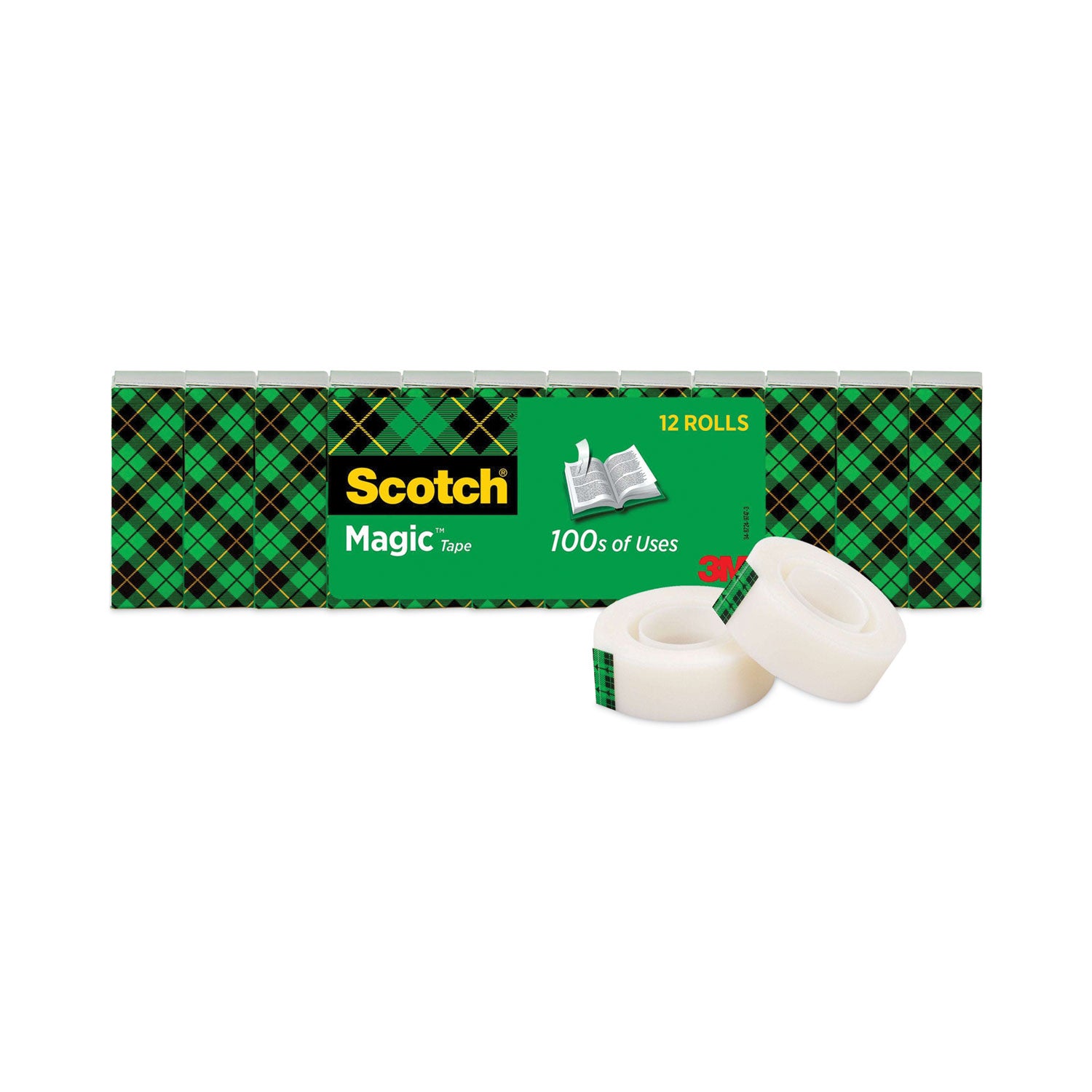 Scotch® Magic Tape Value Pack, 1" Core, 0.75" X 83.33 Ft, Clear, 12/pack
