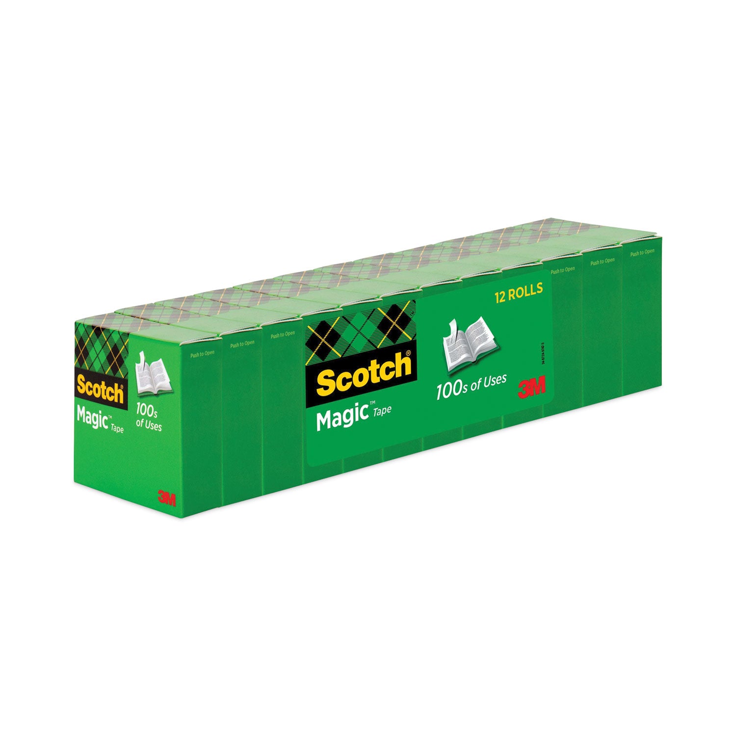 Scotch® Magic Tape Value Pack, 1" Core, 0.75" X 83.33 Ft, Clear, 12/pack
