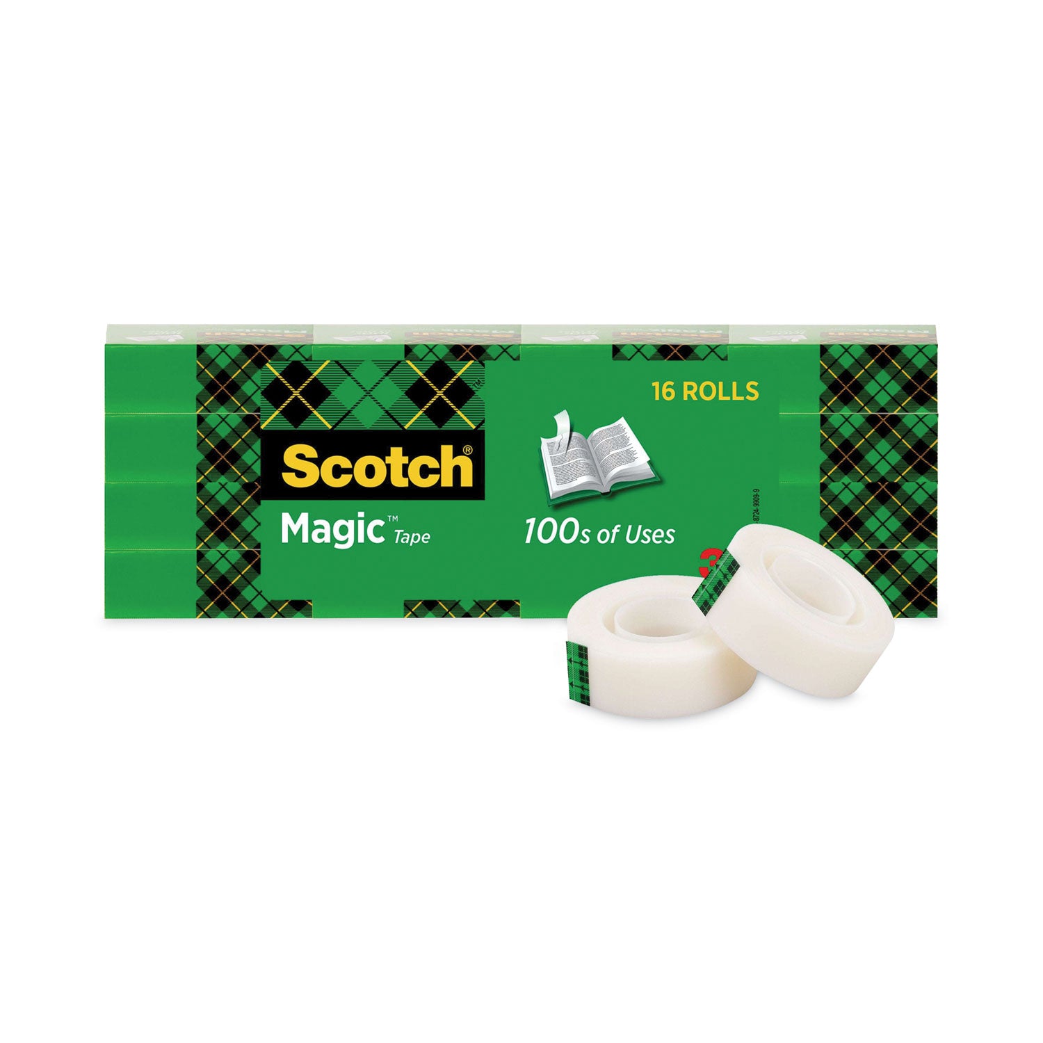 Scotch® Magic Tape Value Pack, 1" Core, 0.75" X 83.33 Ft, Clear, 16/pack