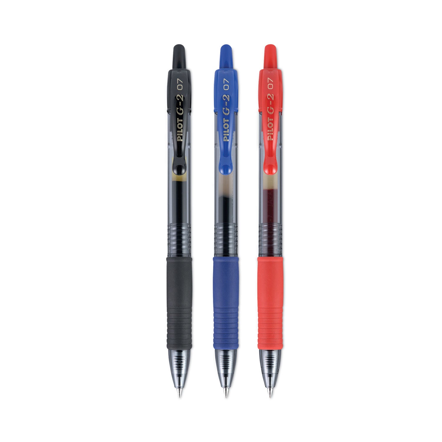 Pilot® G2 Premium Gel Pen, Retractable, Fine 0.7 mm, Assorted Ink and Barrel Colors, 3/Pack