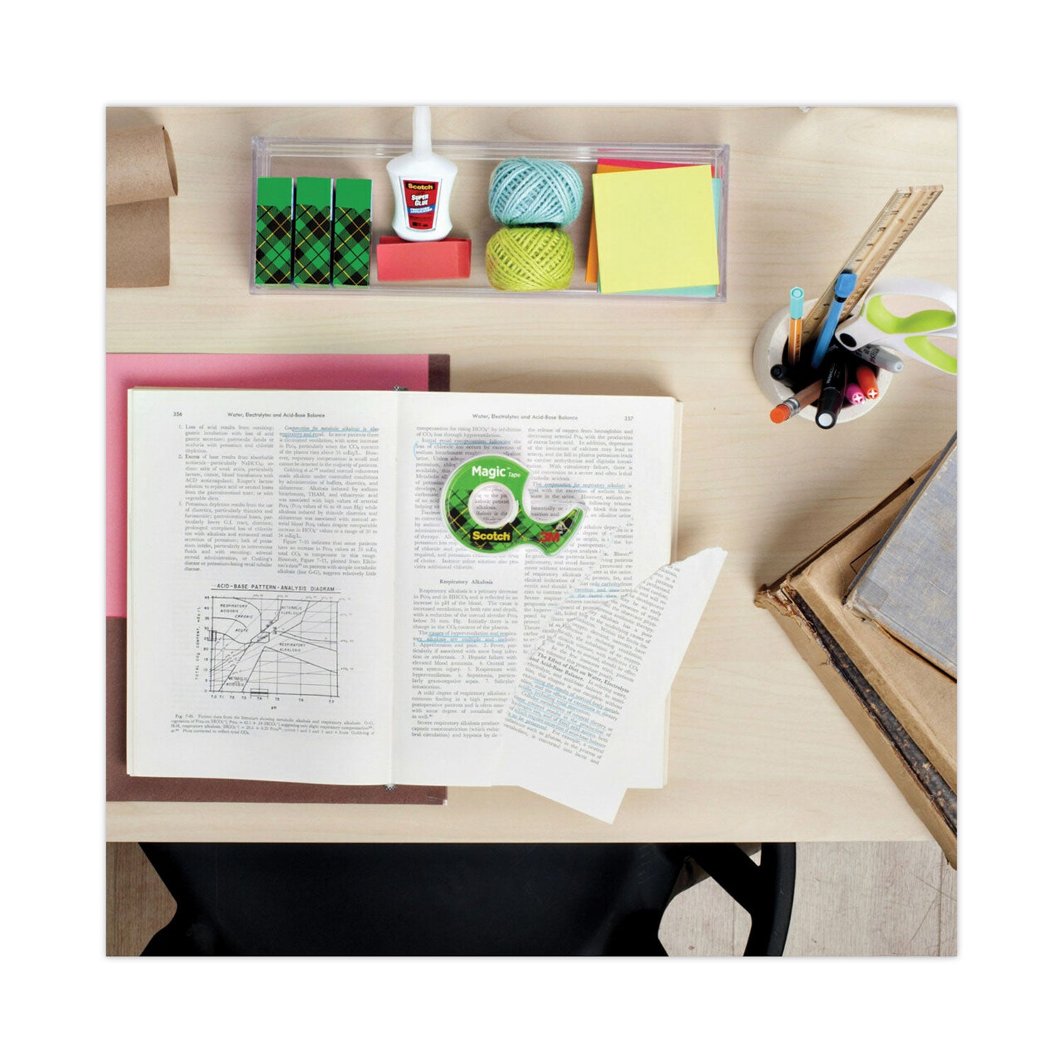 Scotch® Magic Tape In Handheld Dispenser, 1" Core, 0.75" X 25 Ft, Clear, 4/pack