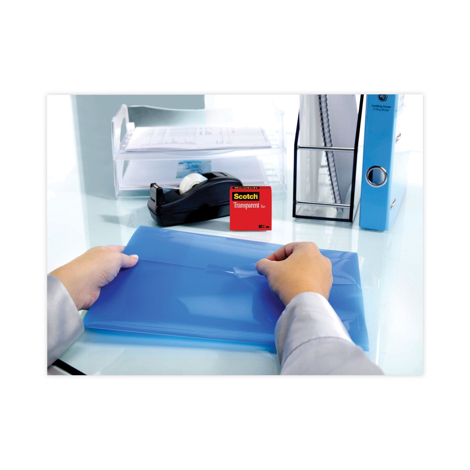 Scotch® Transparent Tape, 3" Core, 0.75" X 72 Yds, Transparent, 2/pack