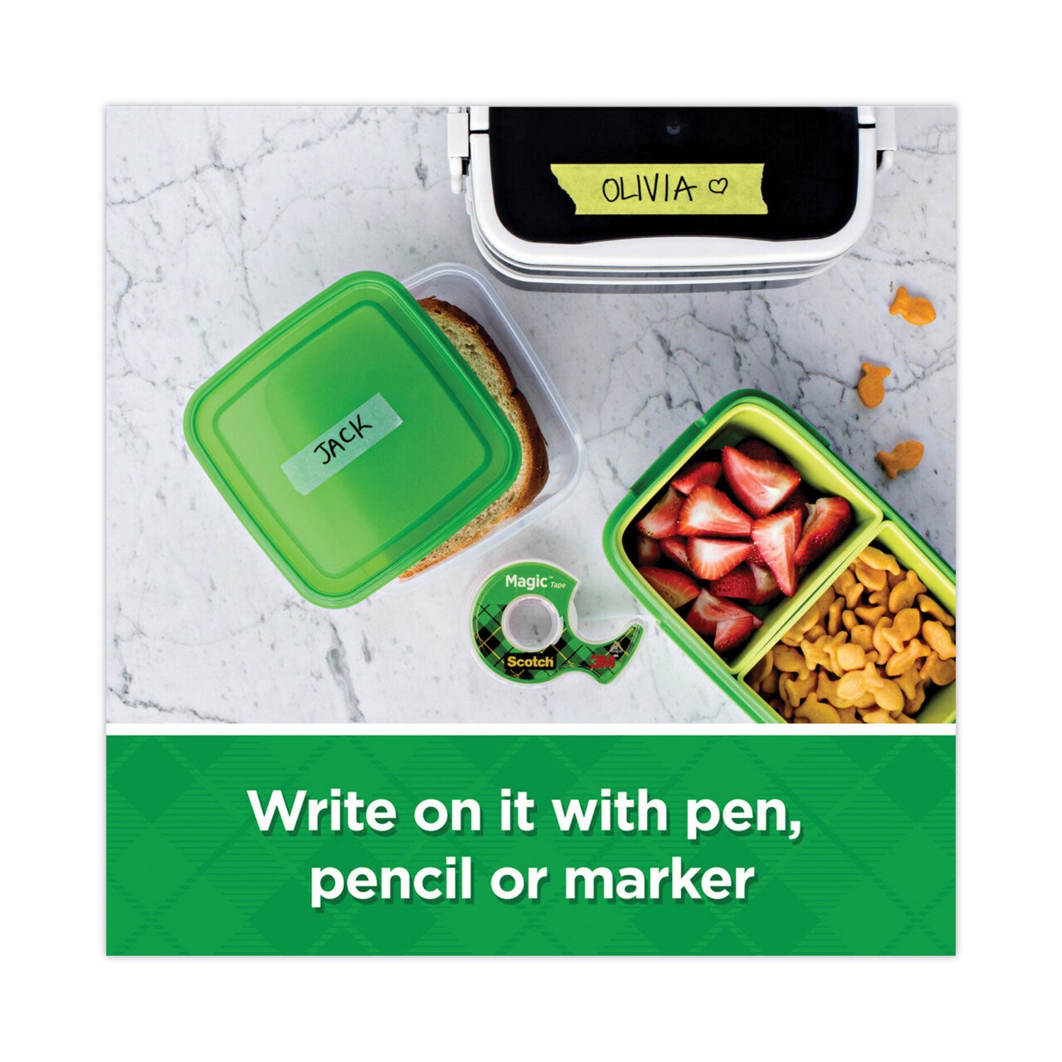 Scotch® Magic Tape In Handheld Dispenser, 1" Core, 0.75" X 54.17 Ft, Clear, 6/pack