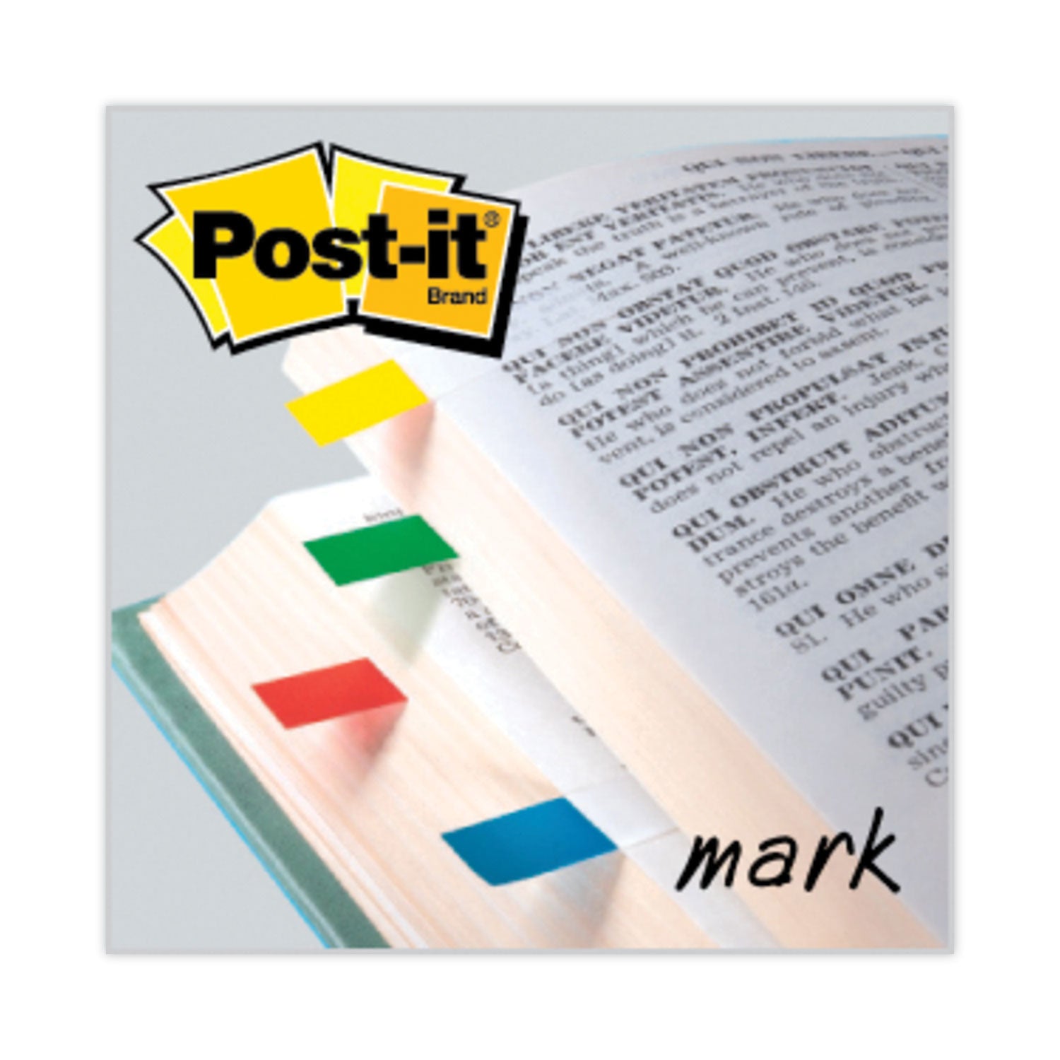 Post-it® Flags Small Page Flags in Dispensers, 0.5 x 1.75, Assorted Primary, 35/Color, 4 Dispensers/Pack