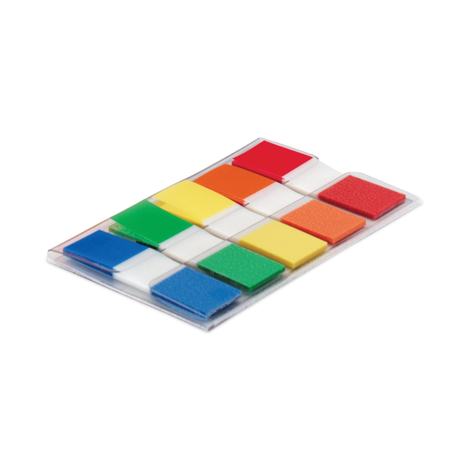 Post-it® Flags Page Flags in Portable Dispenser, Assorted Primary, 20 Flags/Color, 100 Flags/Pack