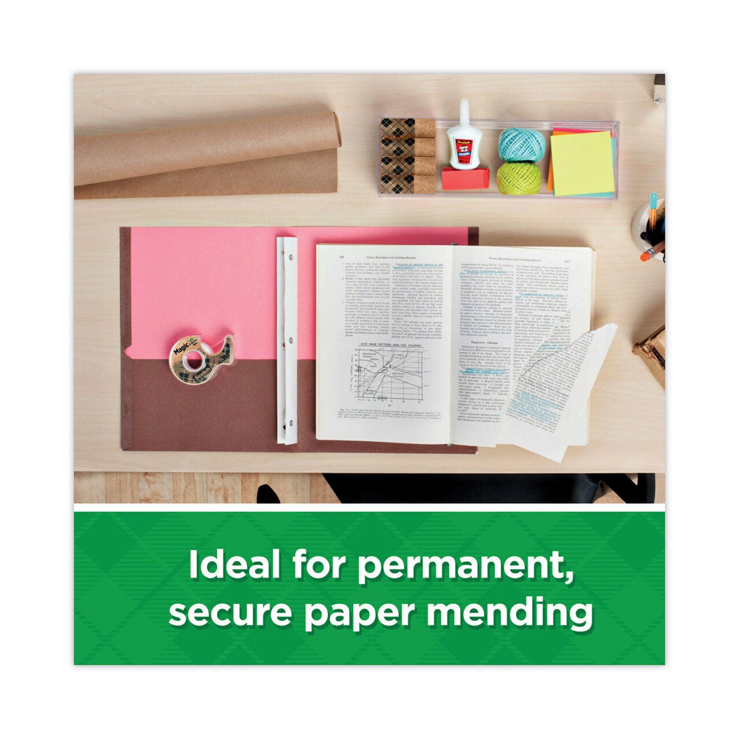 Scotch® Magic Greener Tape, 1" Core, 0.75" X 75 Ft, Clear, 24/pack