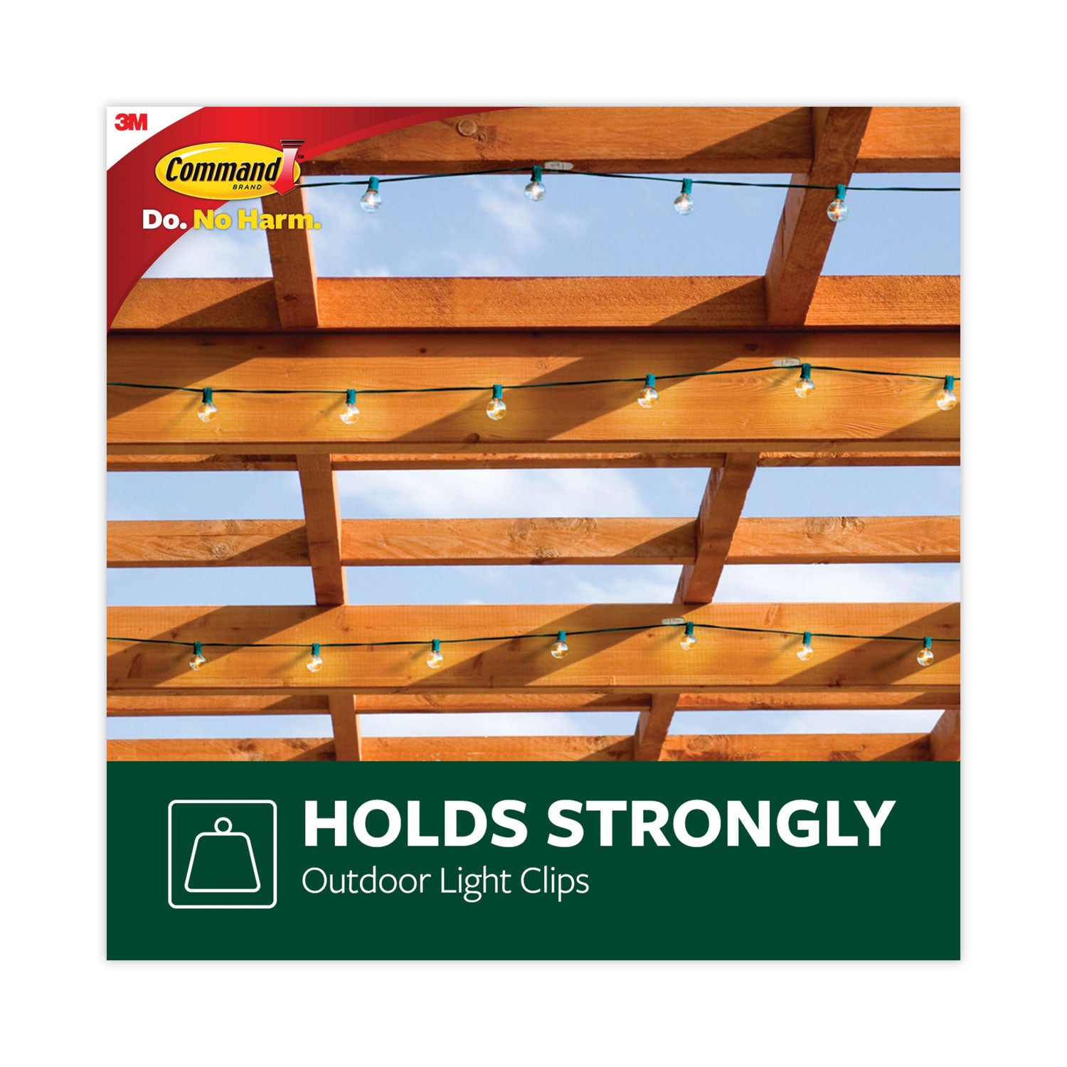 Command™ All Weather Hooks and Strips, Small, Plastic, Clear, 16 Clips and 20 Strips/Pack