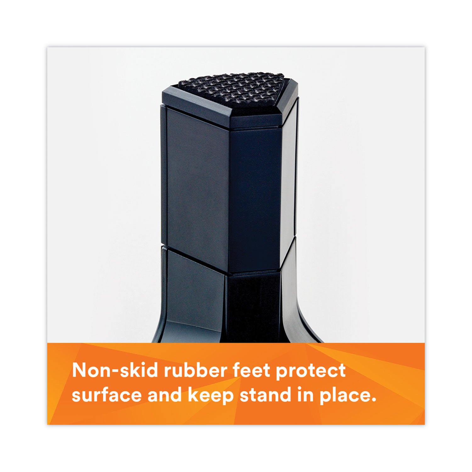 3M™ Adjustable Monitor Stand, 16" X 12" X 1.75" To 5.5", Black, Supports 20 Lbs