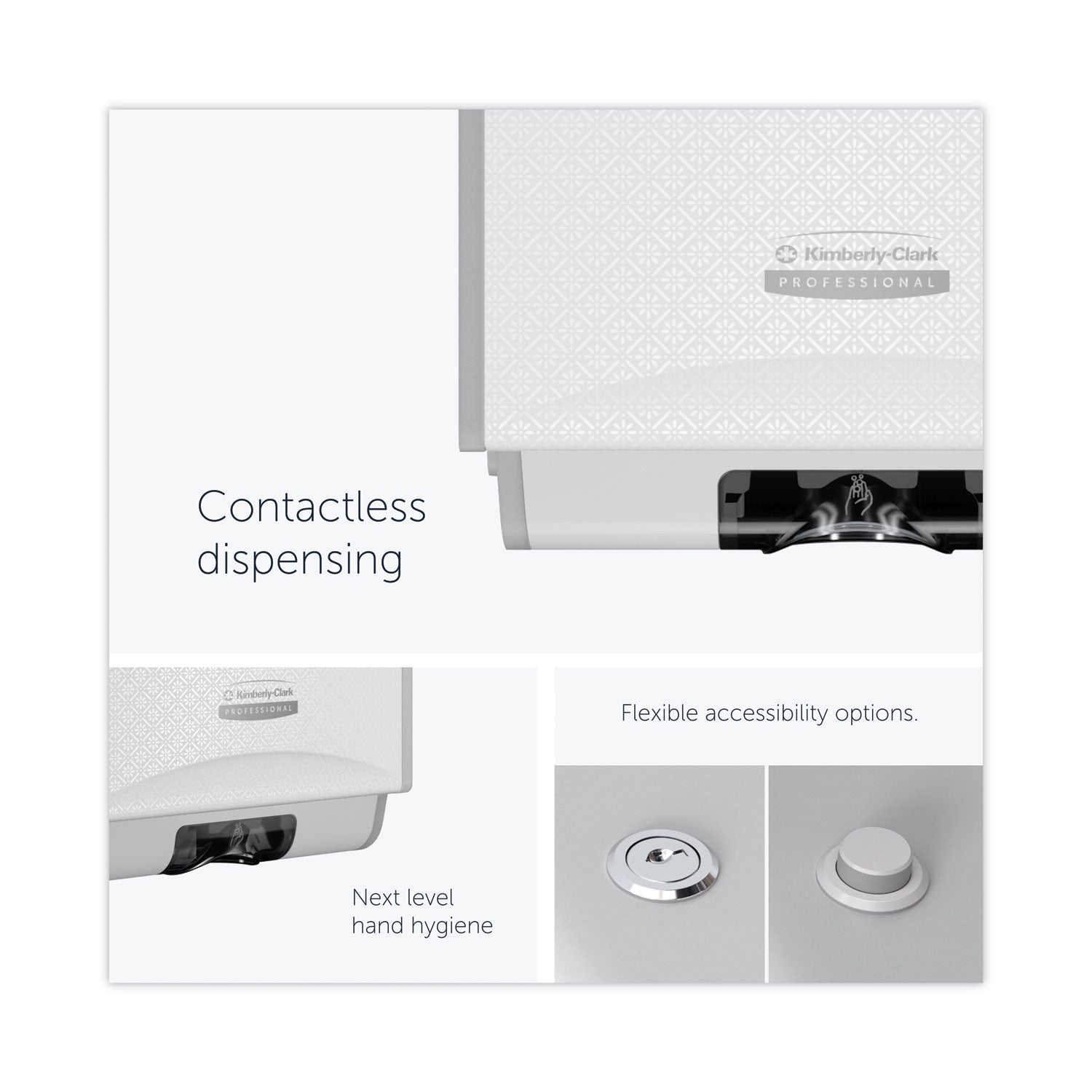 Kimberly-Clark Professional* ICON Automatic Soap and Sanitizer Dispenser, 1.2 L, 8.06 x 14.18 x 4.75, White Mosaic